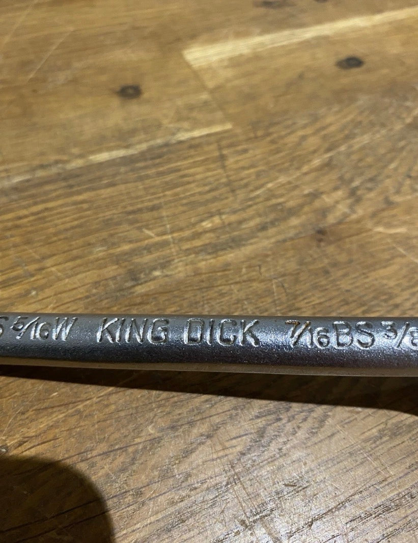 Vintage King Dick Offset Ring Spanner Ddw205 , 3/8bs, 5/16W + 7/16BS , 3/8W