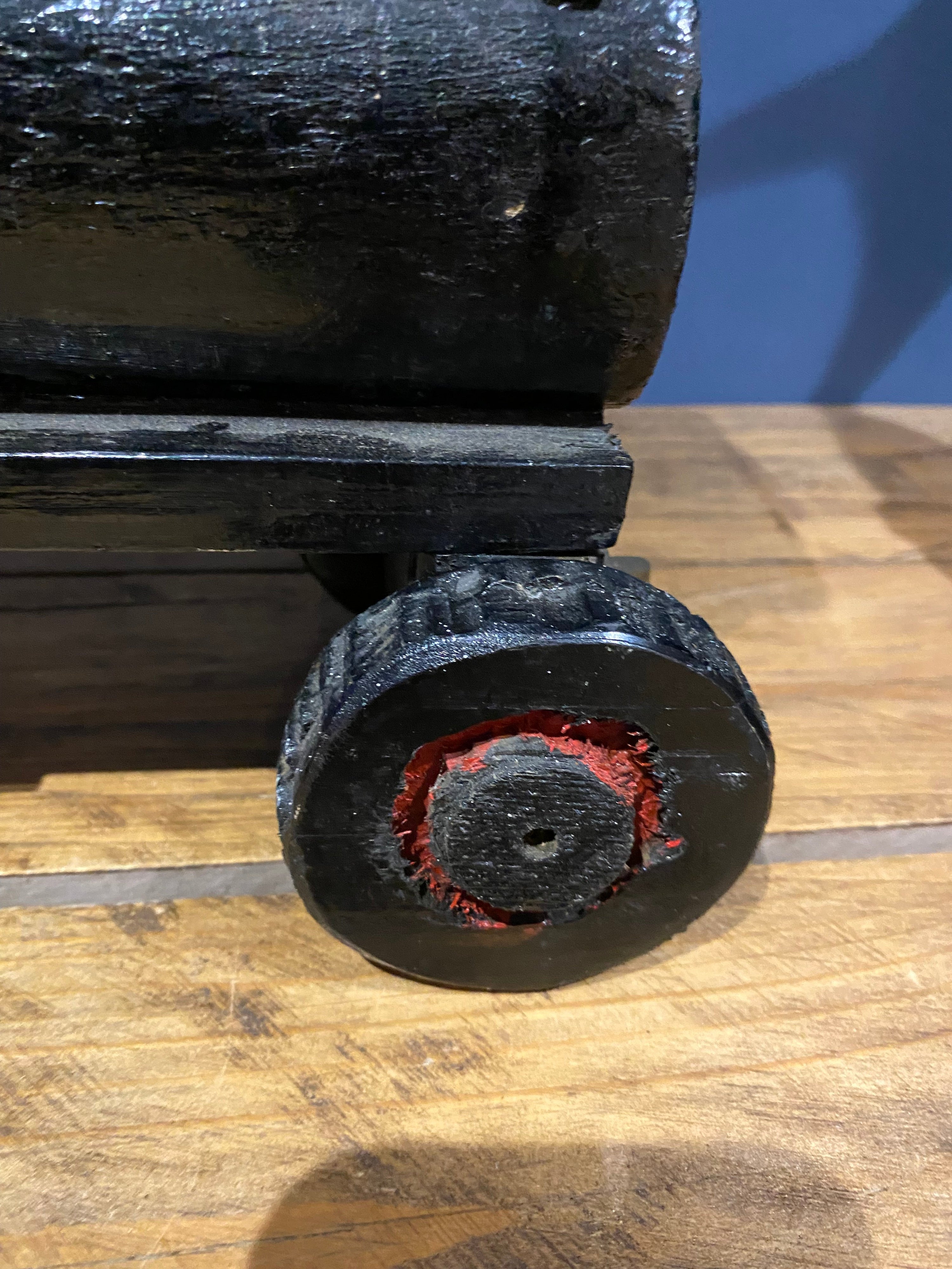 Scratch Built Wooden Steam Engine , Folk Art