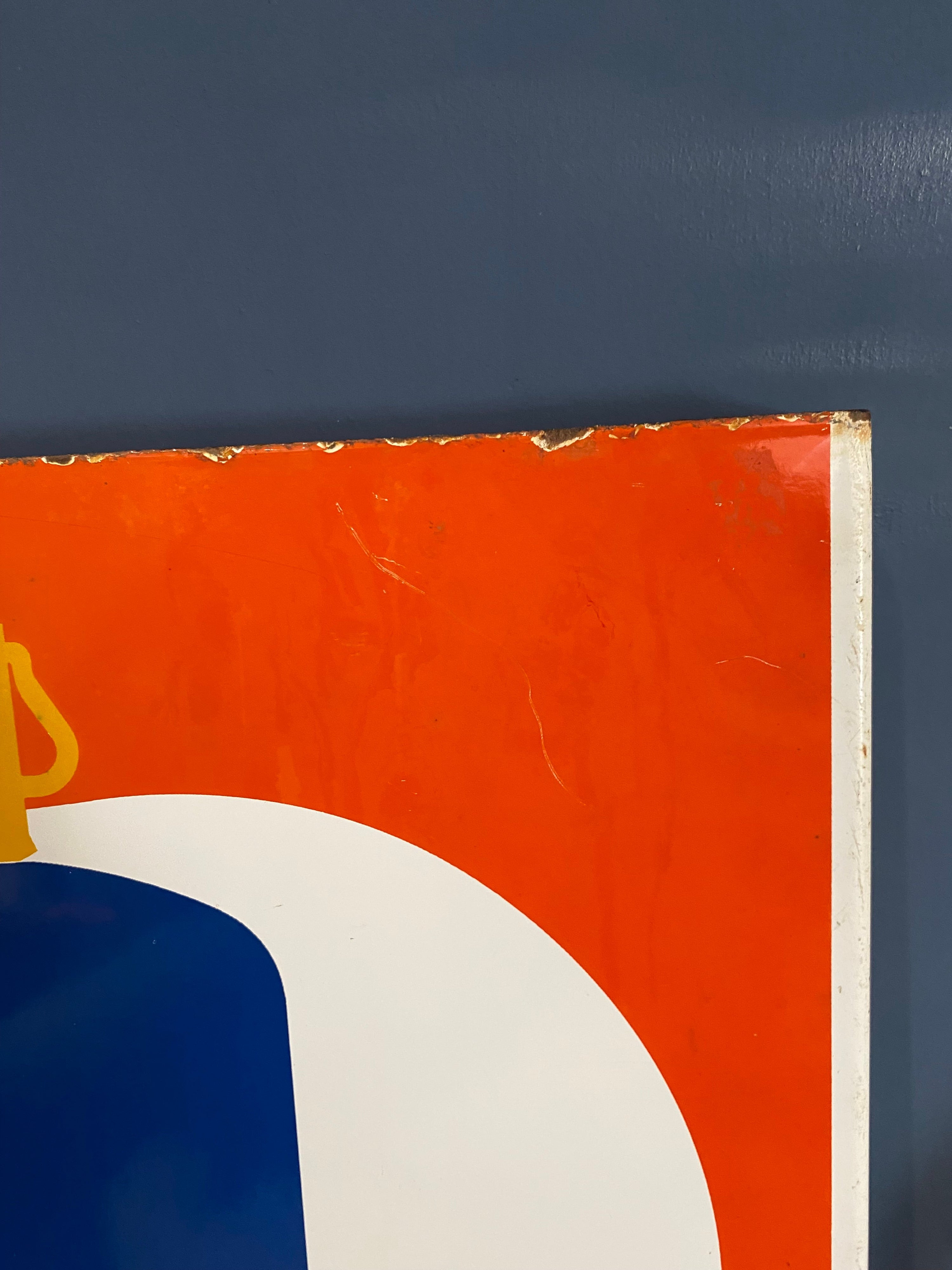 Vintage 1970’s Total Gaz double sided enamel sign
