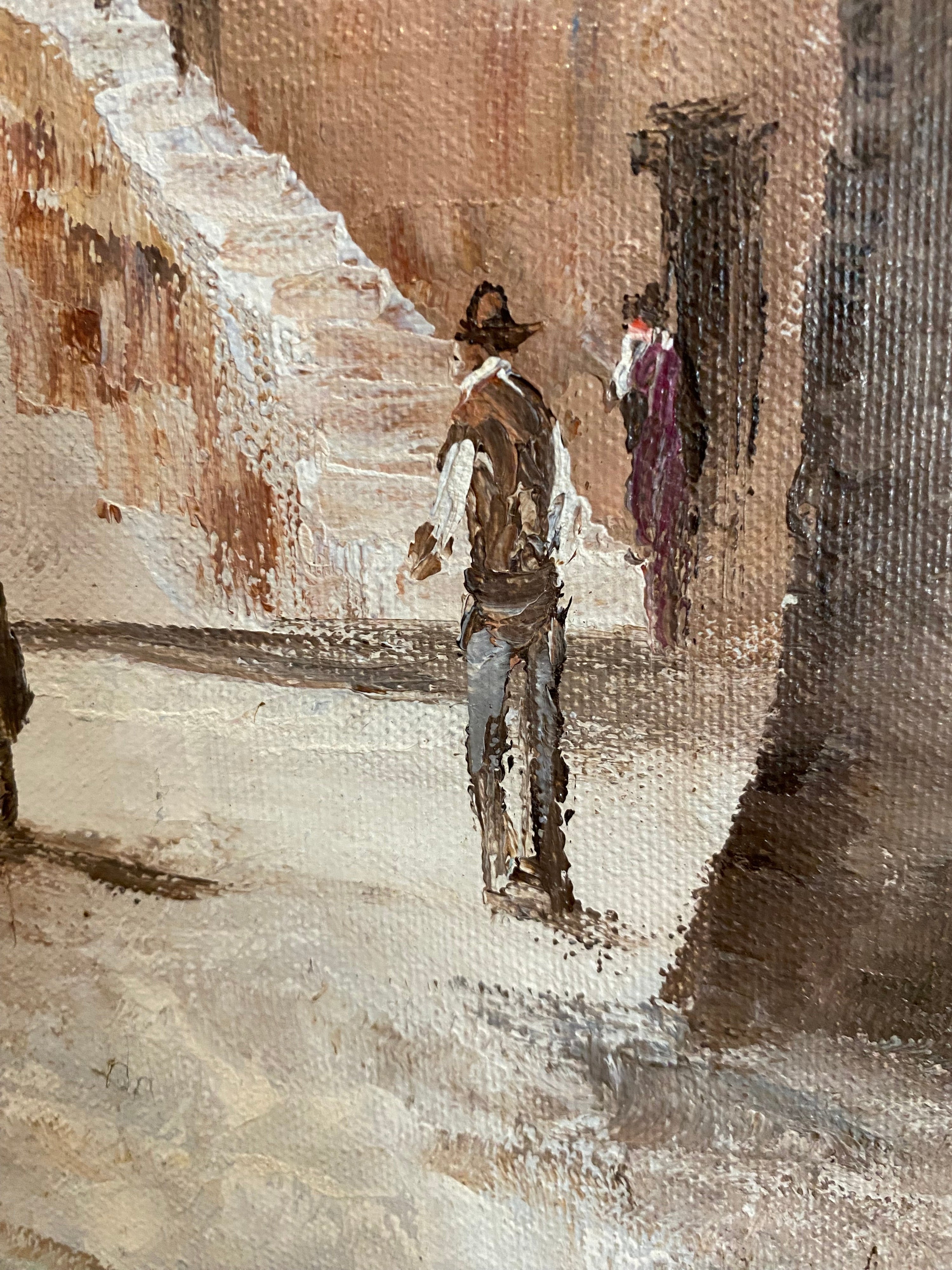 Antique C Wilson Painting, Oil On Canvas