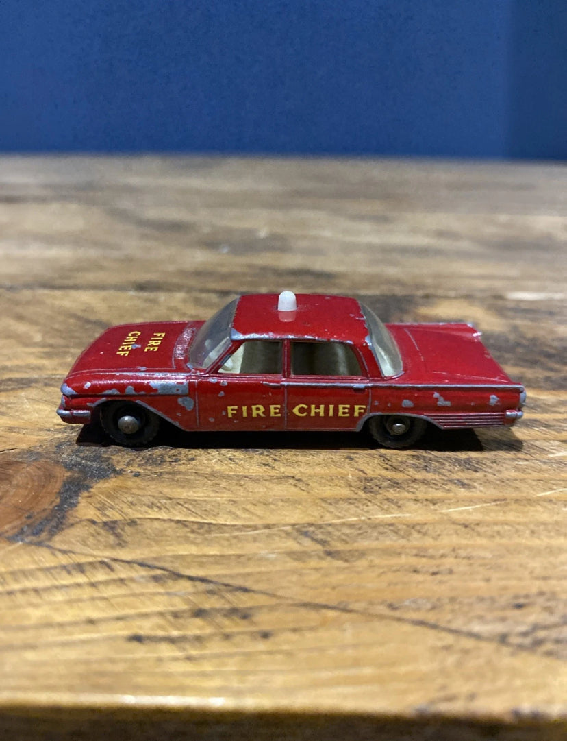 Lesney No59 Ford Fairlane Fire Chiefs Car , Play Worn