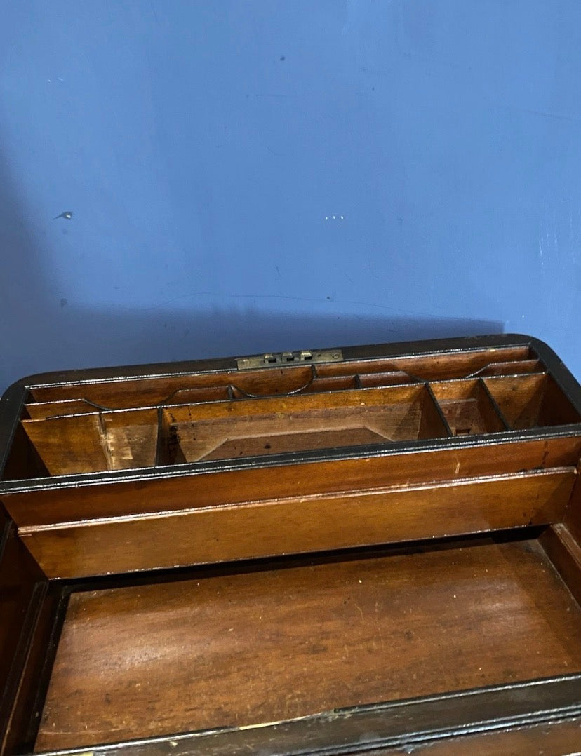 Antique Box / Writing Slope In Need Of Tlc , Secret Compartment.