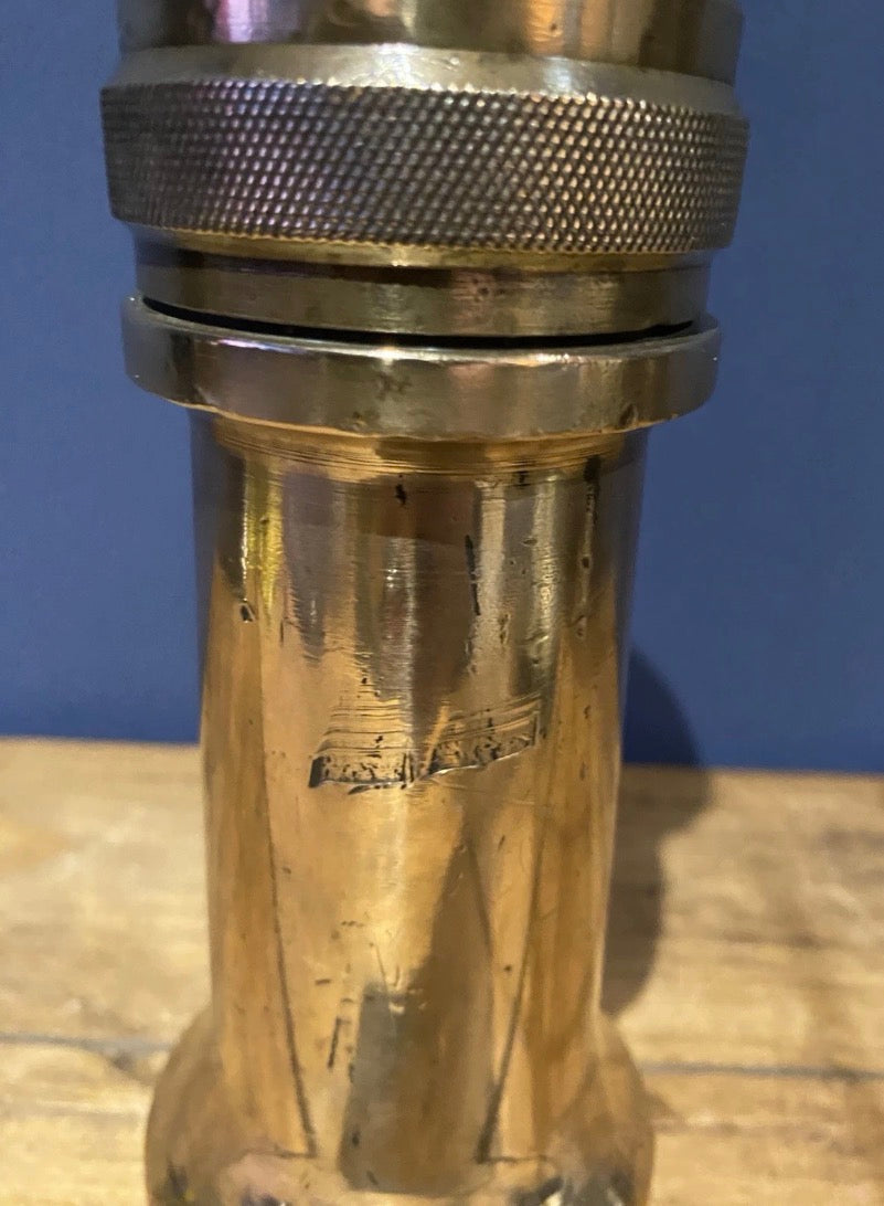 Antique Solid Brass Fire Hose Nozzle
