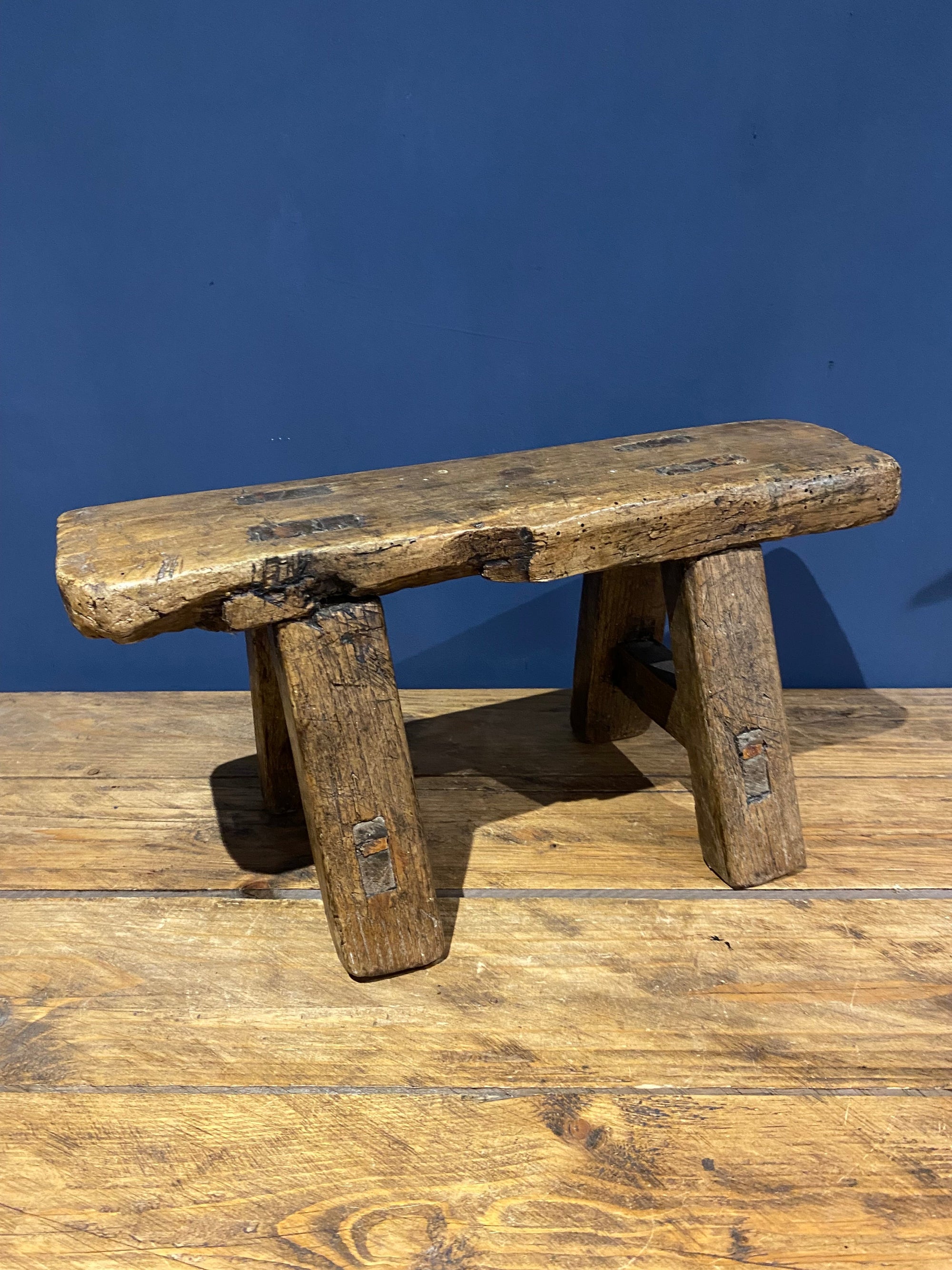 Vintage Rustic Wooden Plant Stand / Pot Stand / Stool