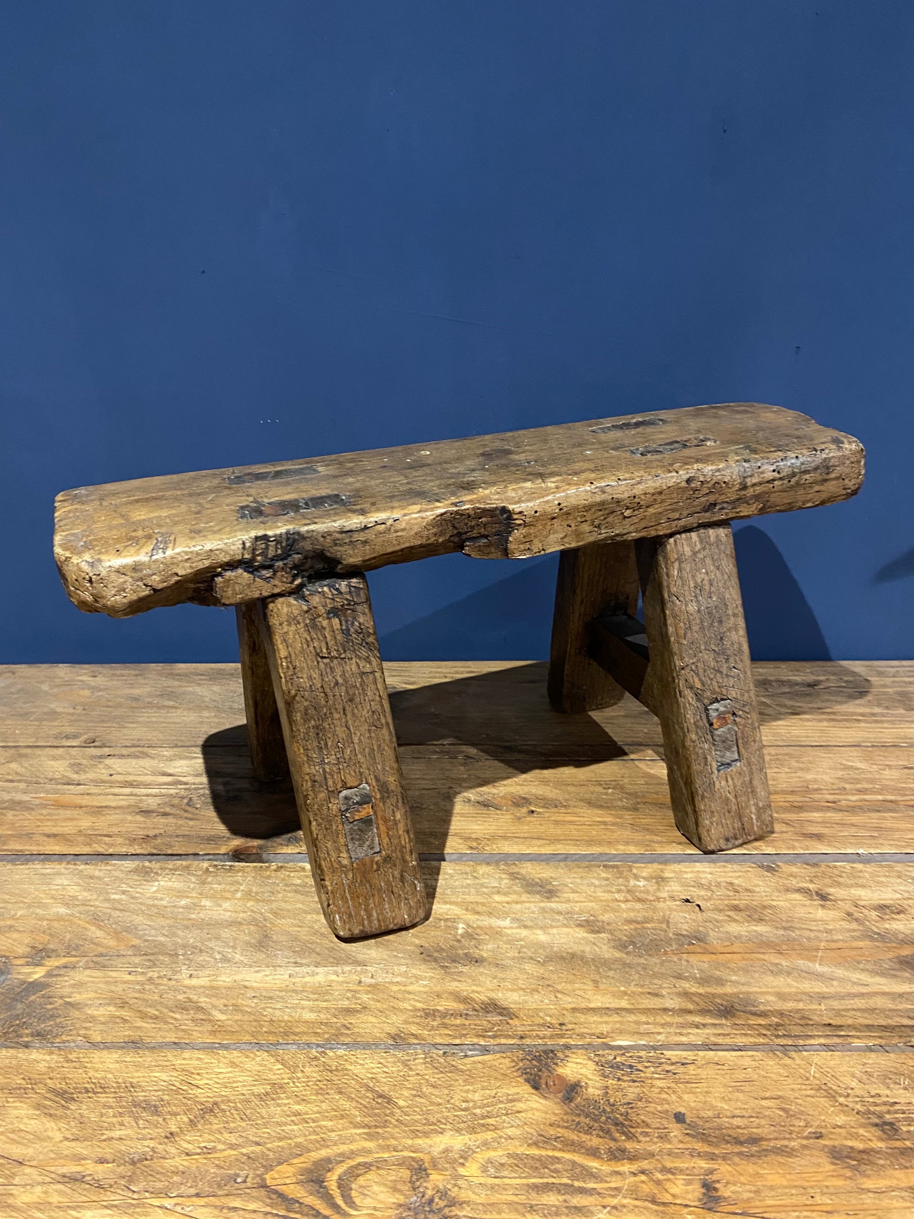 Vintage Rustic Wooden Plant Stand / Pot Stand / Stool