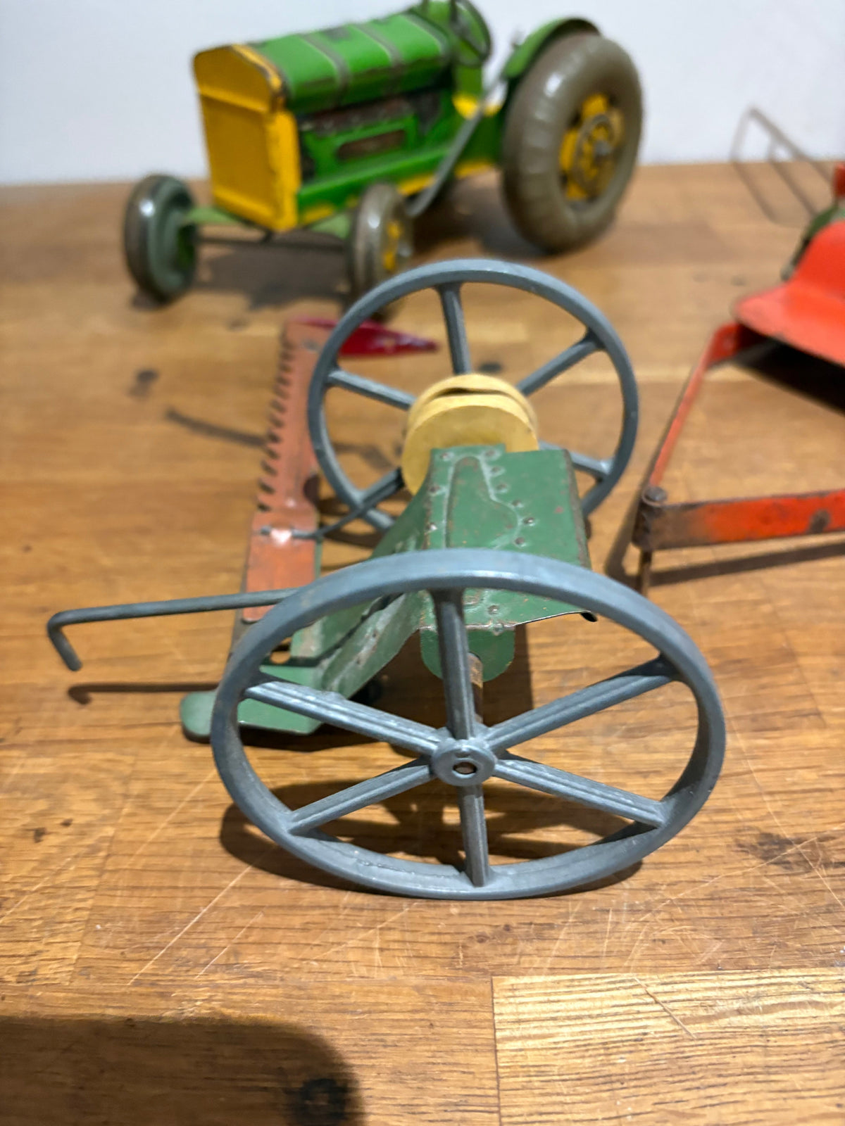 Vintage Mettoy Tin Plate Tractor And Trailer And Other Bits, Spares Or Repairs
