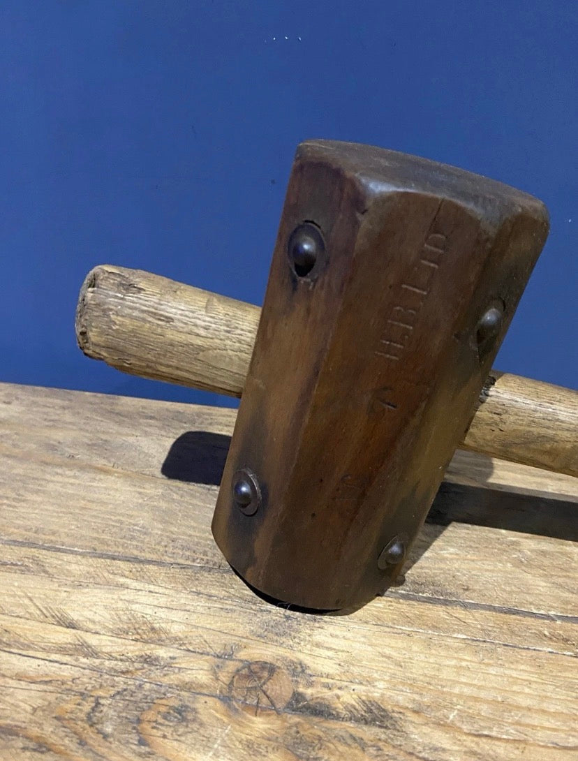 Vintage Military Tent Peg Mallet, H.B.Ltd, JA226