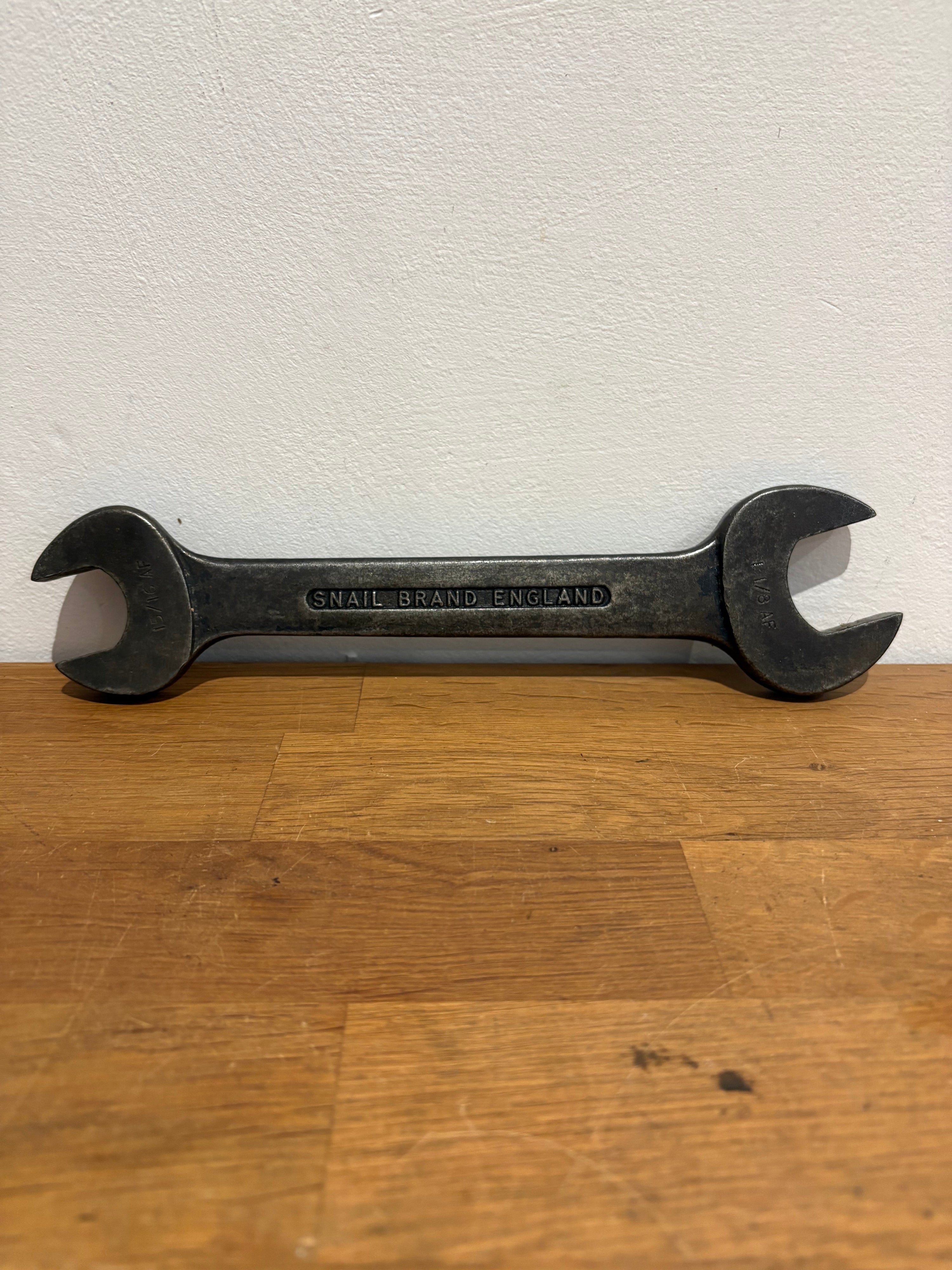 Vintage Snail Brand Chrome Alloy Steel 9 Spanner. 94af / 112af. Open Ended