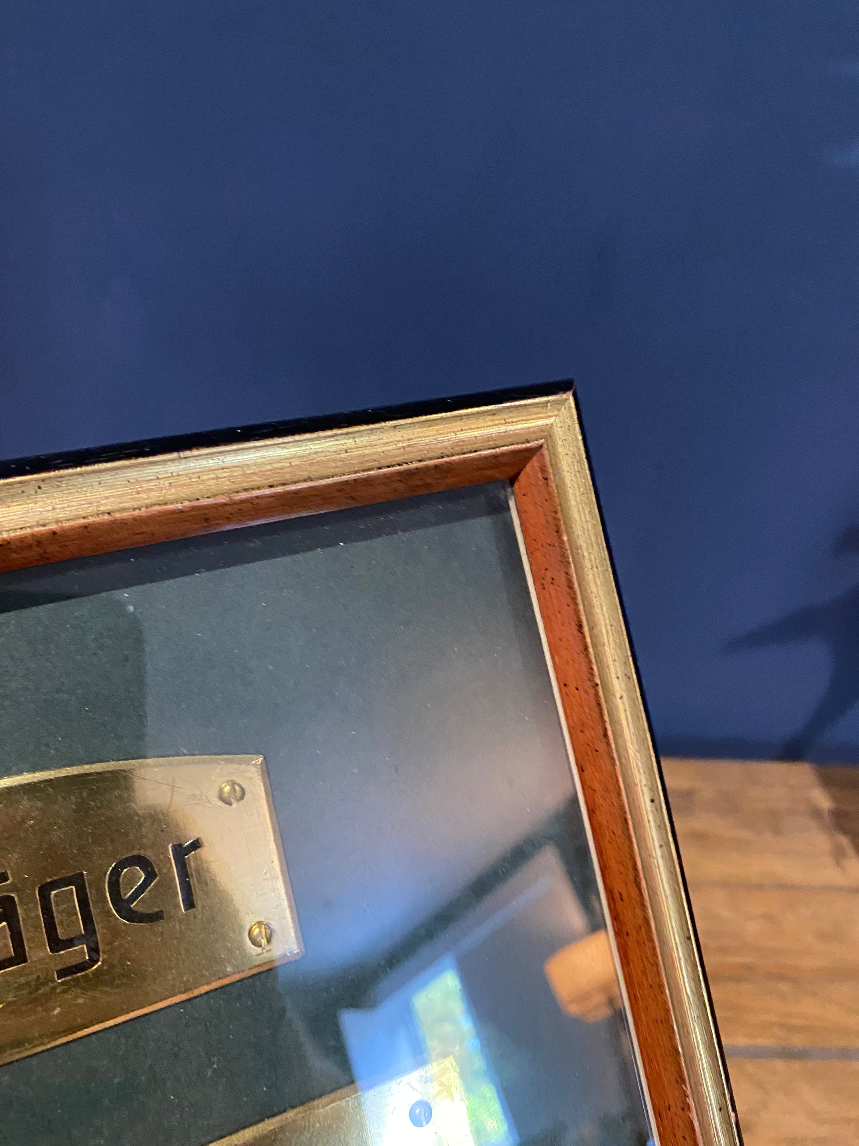 Vintage Framed Brass Plaques Of Sigmund Jager, Berlin 1938
