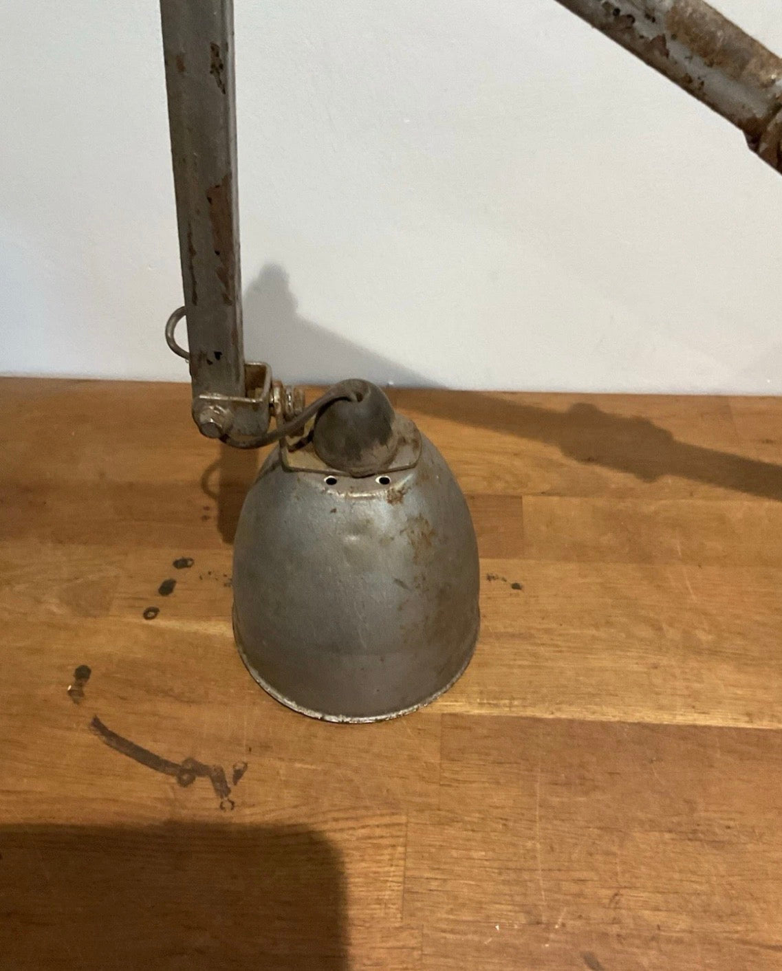 Vintage Industrial 3 Arm Machinists Engineers Bench Lamp / Light