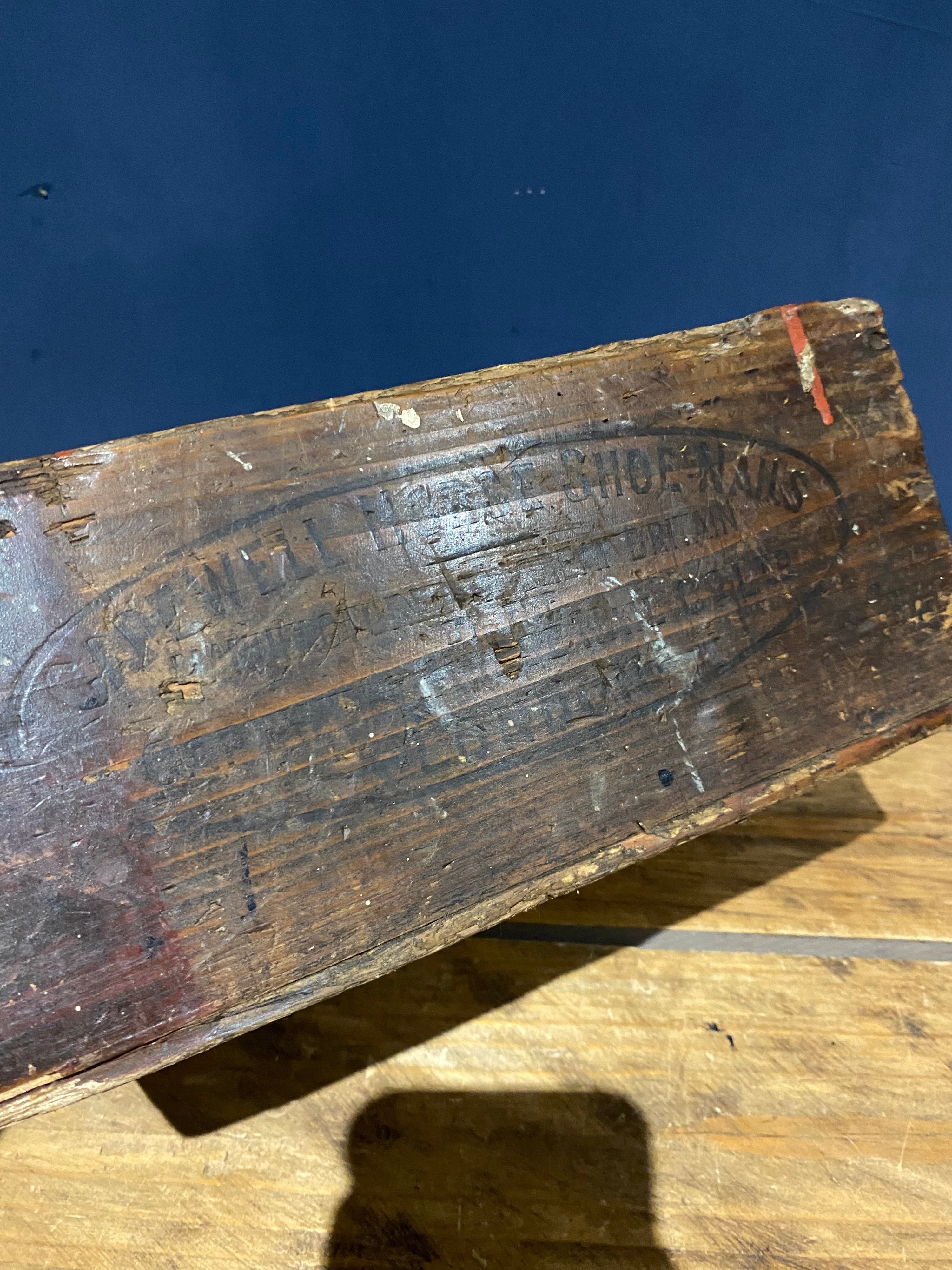 Antique Capewell Horseshoe Nail Crate/ Box