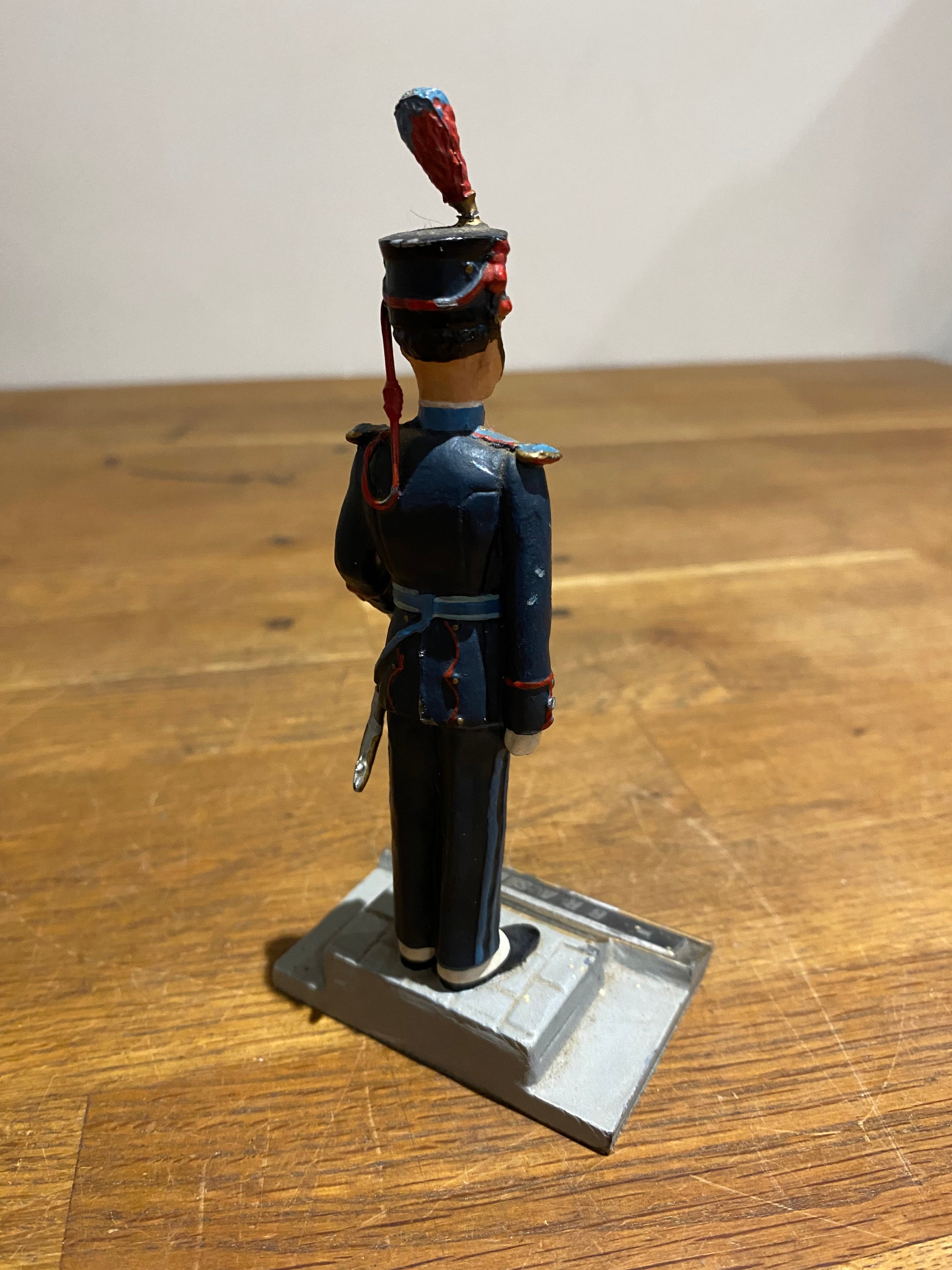 Vintage Cold Painted Metal Figure , Brasil Soldier