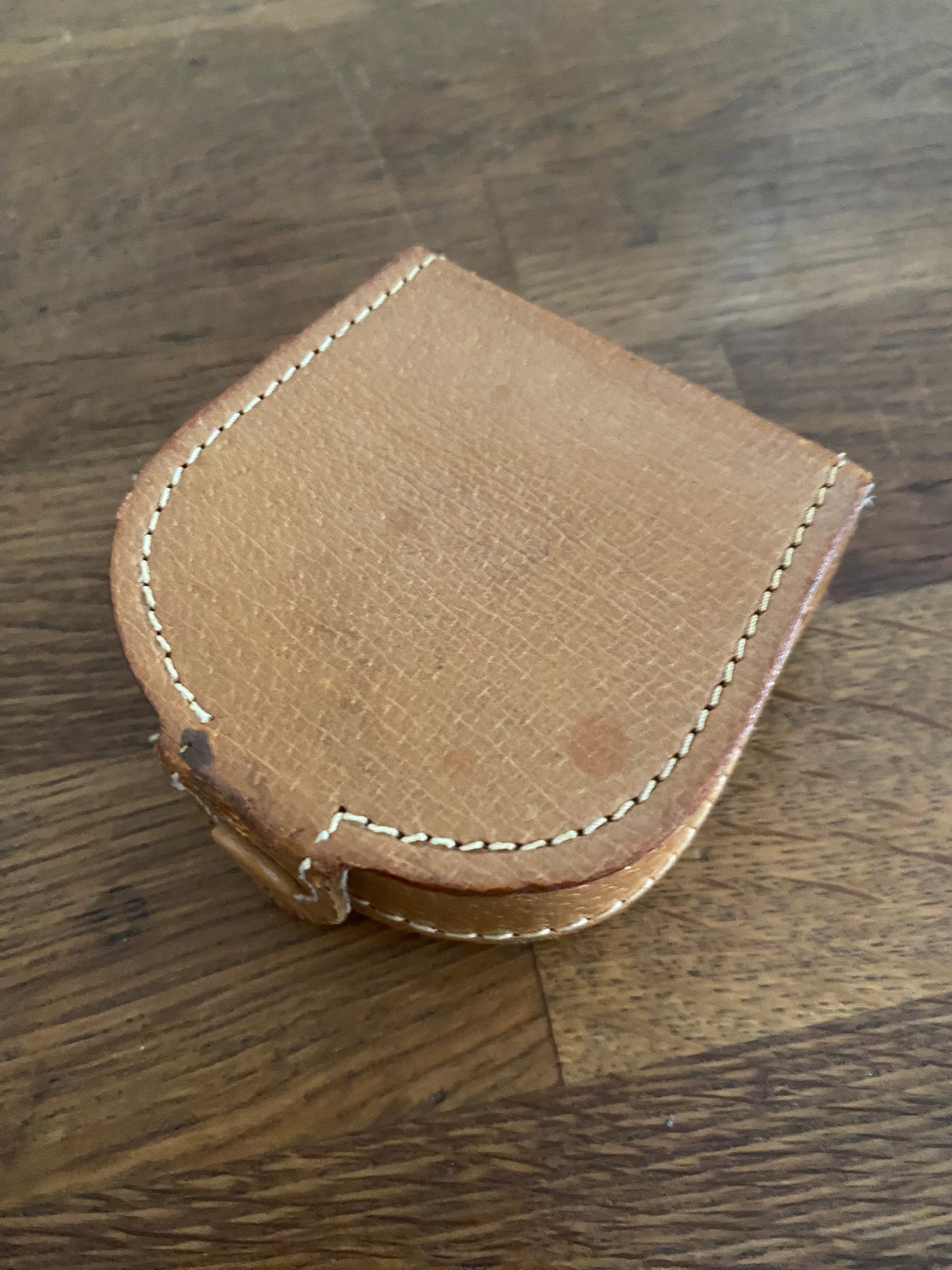 Vintage Stud/ Jewellery Box , Real Pigskin, Made In England