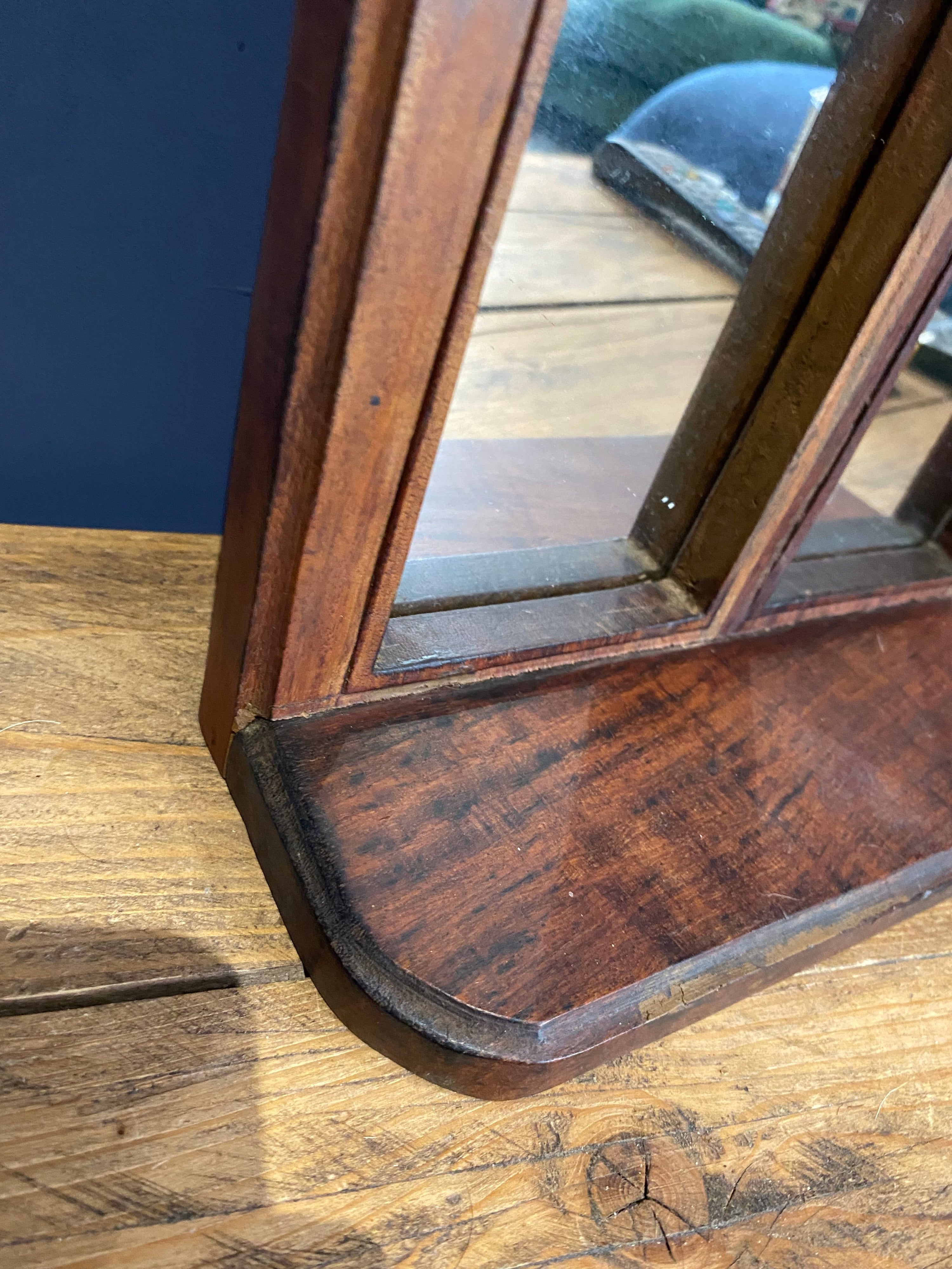 Gothic style wooden wall mirror