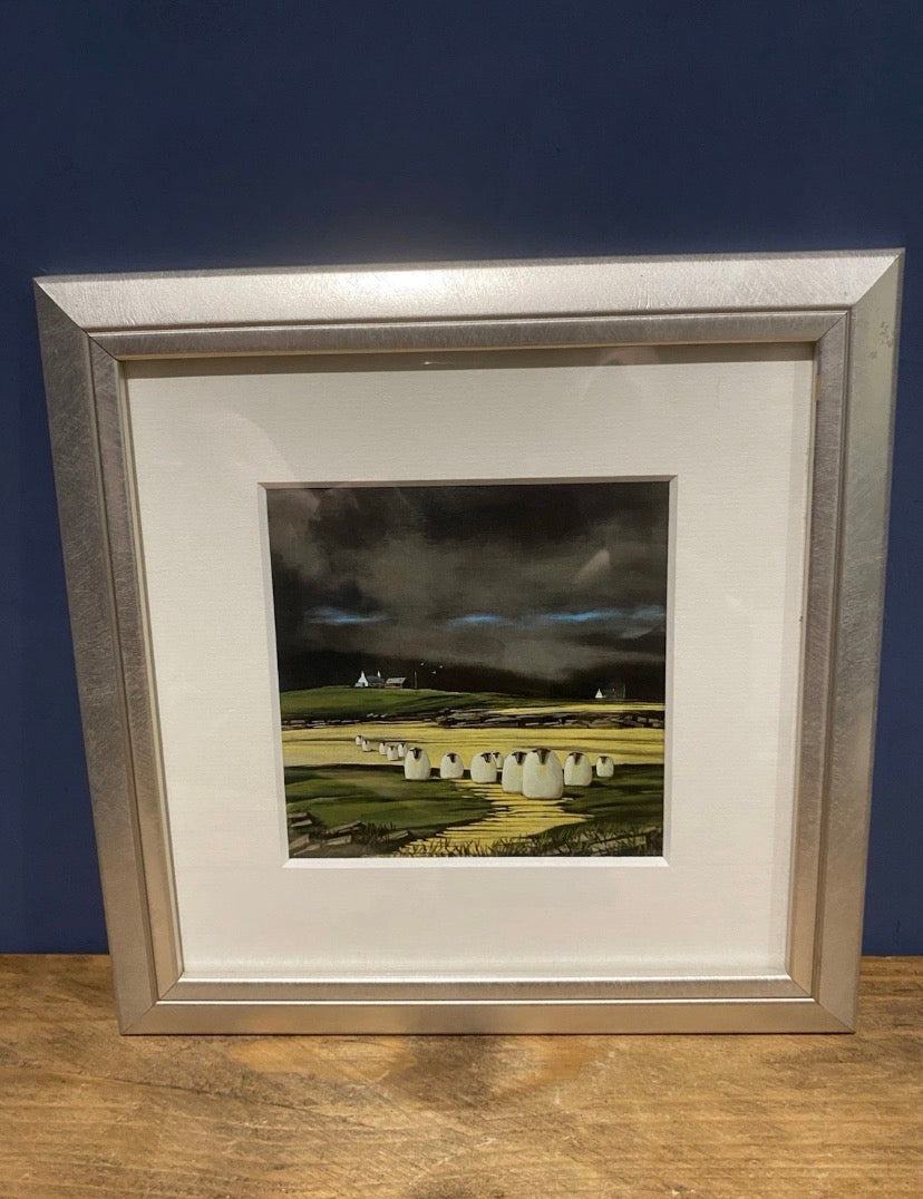 Stan Milne - Storm Brewing Framed Art Print , Sheep
