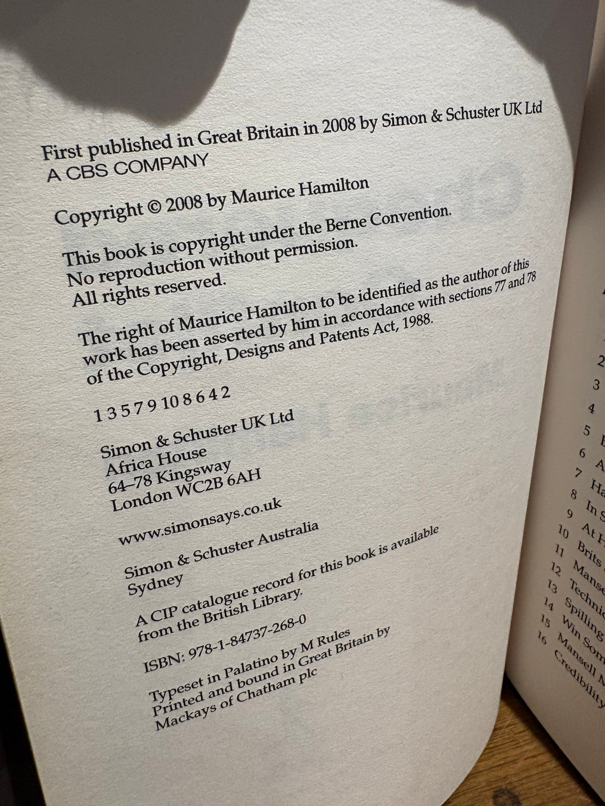 Chequered Conflict - Maurice Hamilton, hardback book