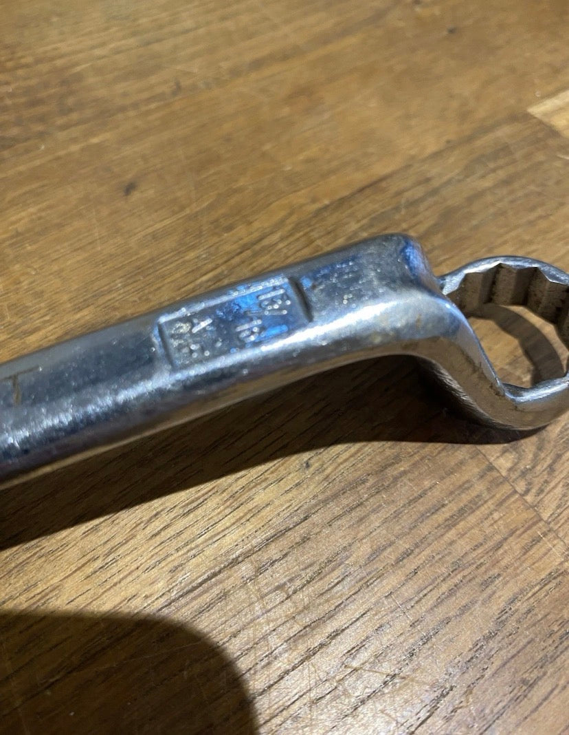 Vintage King Dick Ring Spanner. RSA226, 13/16 Af + 7/8 Af