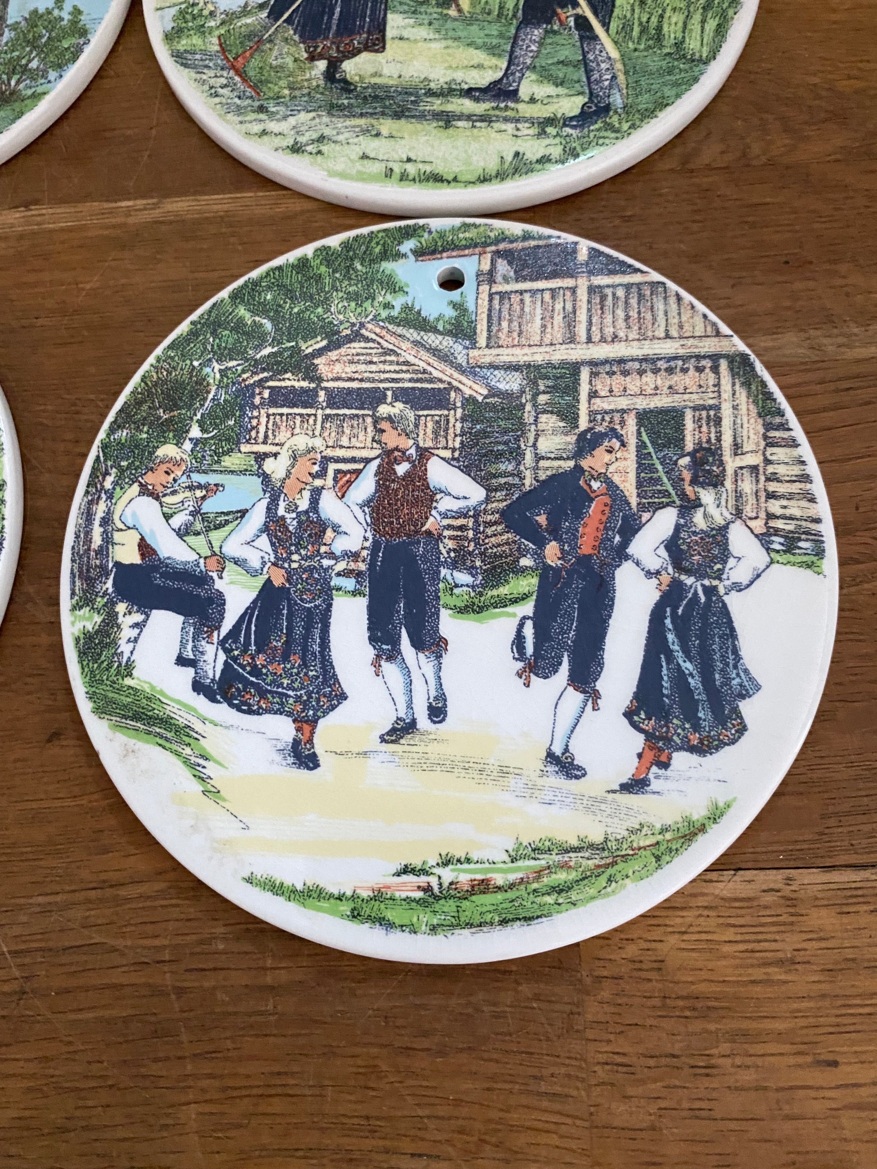 Set Of Six , Norske Bunader, Dekor Jonas Hinna Ceramic Wall Plaques/ Hangers