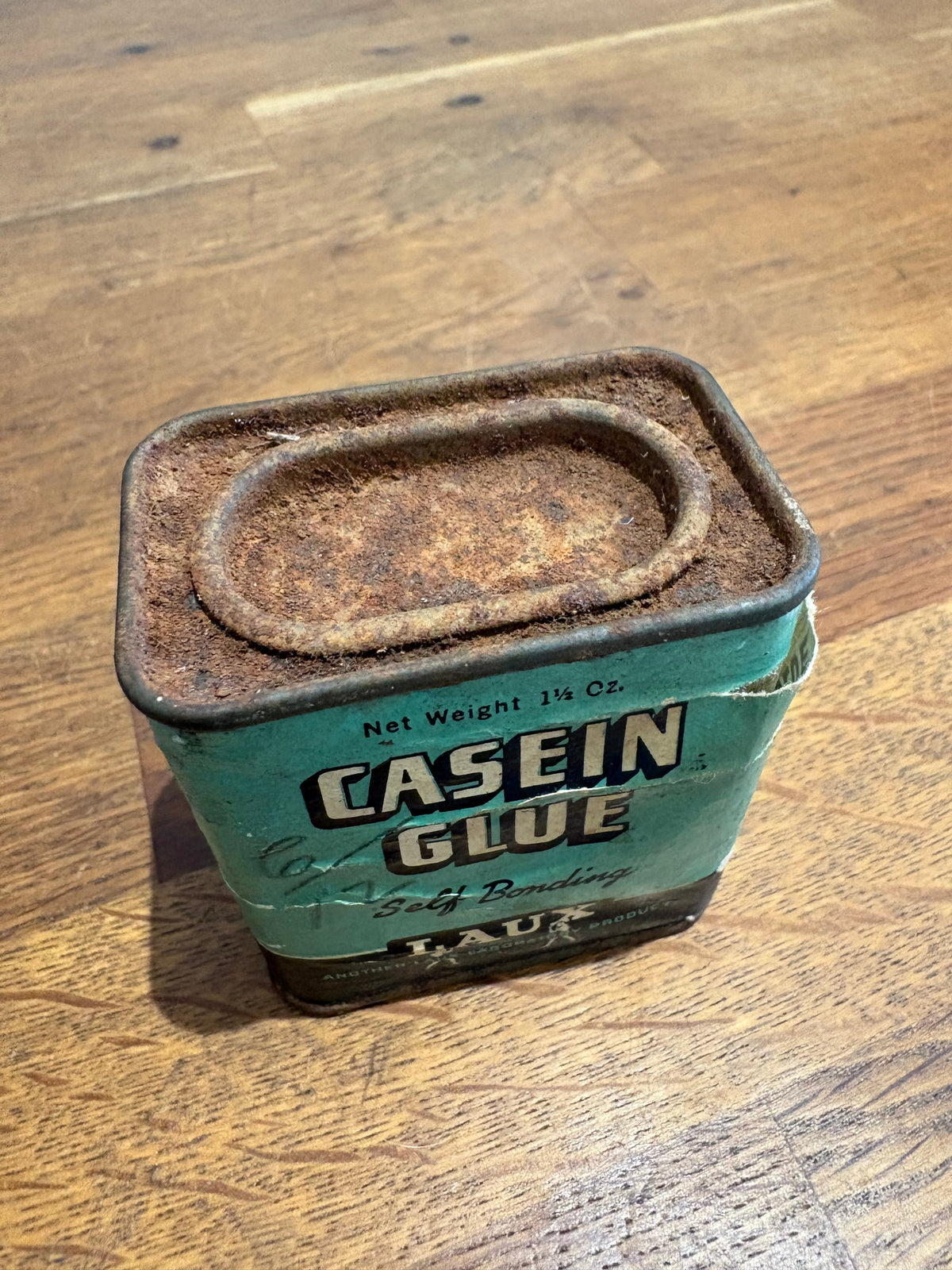 Vintage Laux Casein Glue  Tin , Display Item