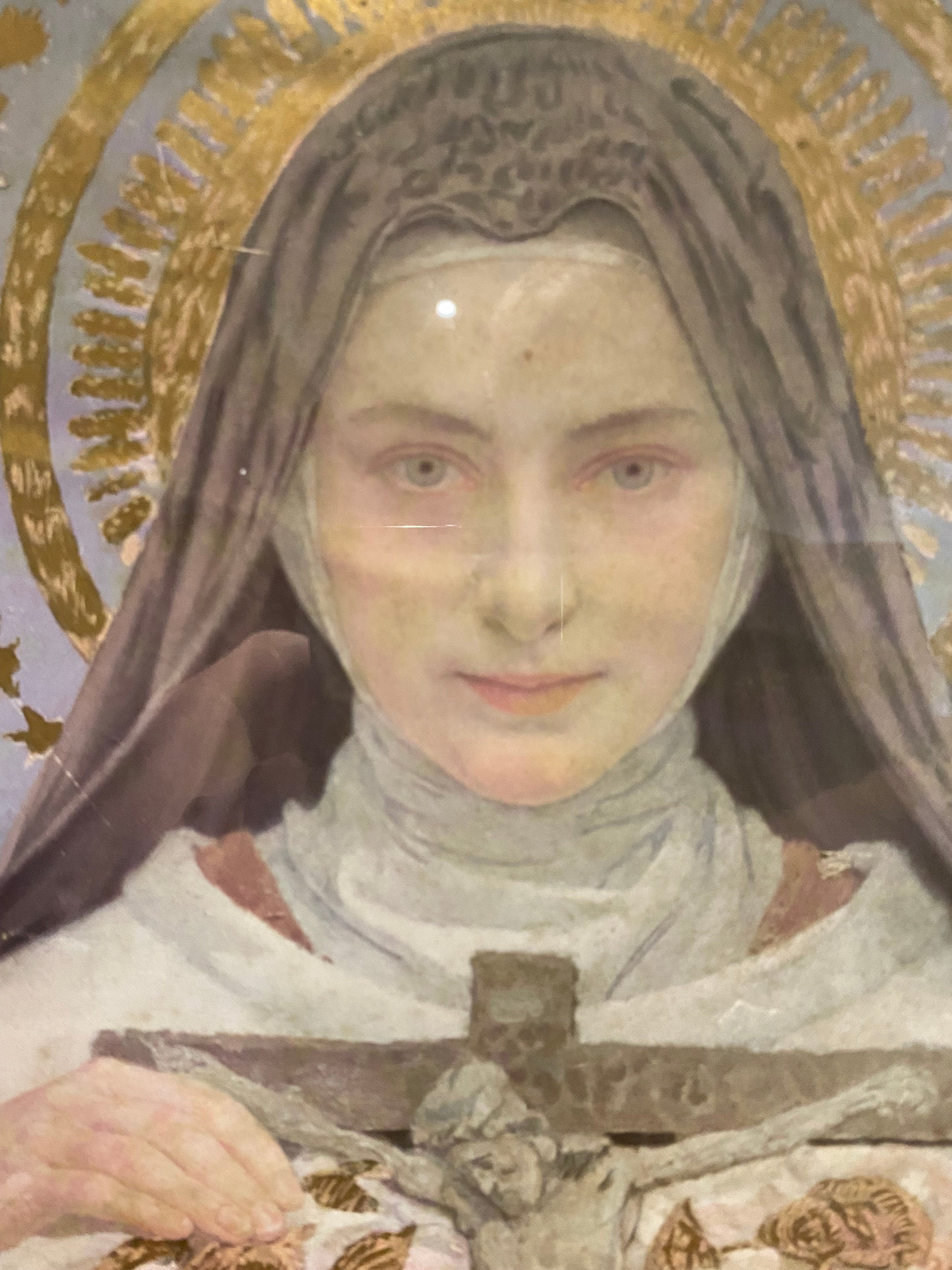 Vintage Edgar Maxence Lithograph/print. St. Therese Of Lisieux.