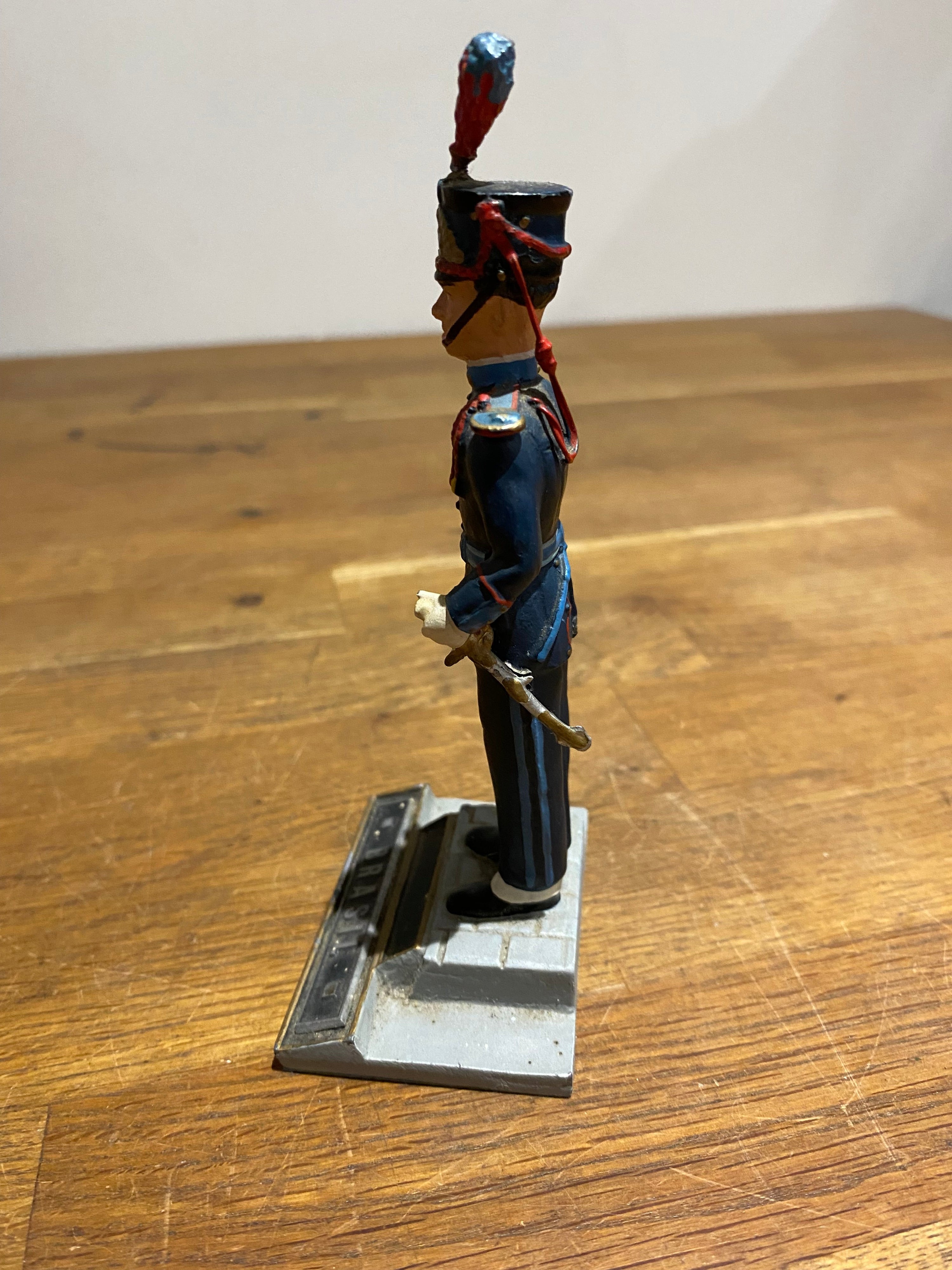 Vintage Cold Painted Metal Figure , Brasil Soldier