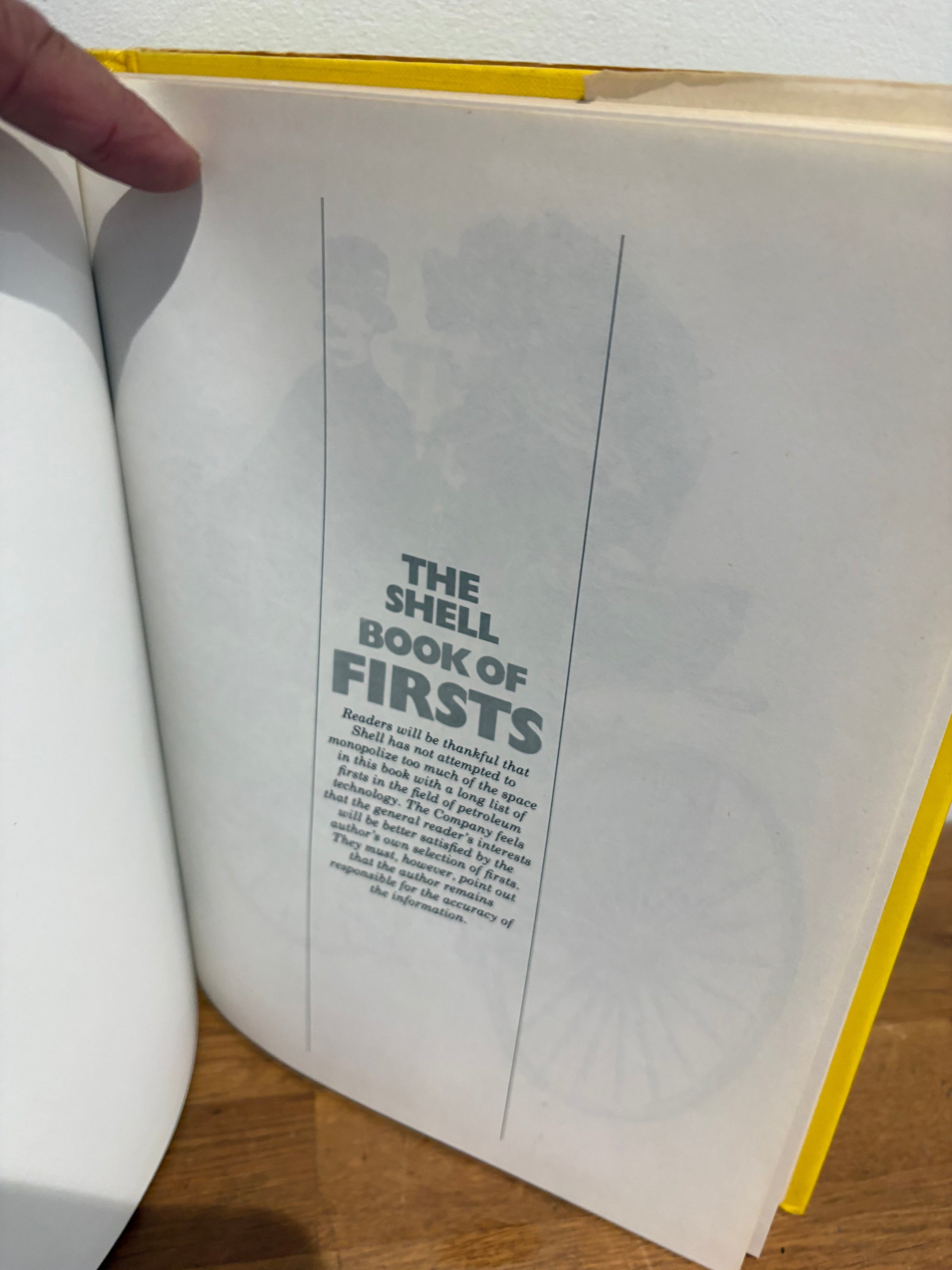 The Shell Book of Firsts , by Patrick Robertson , hardcover.1975.