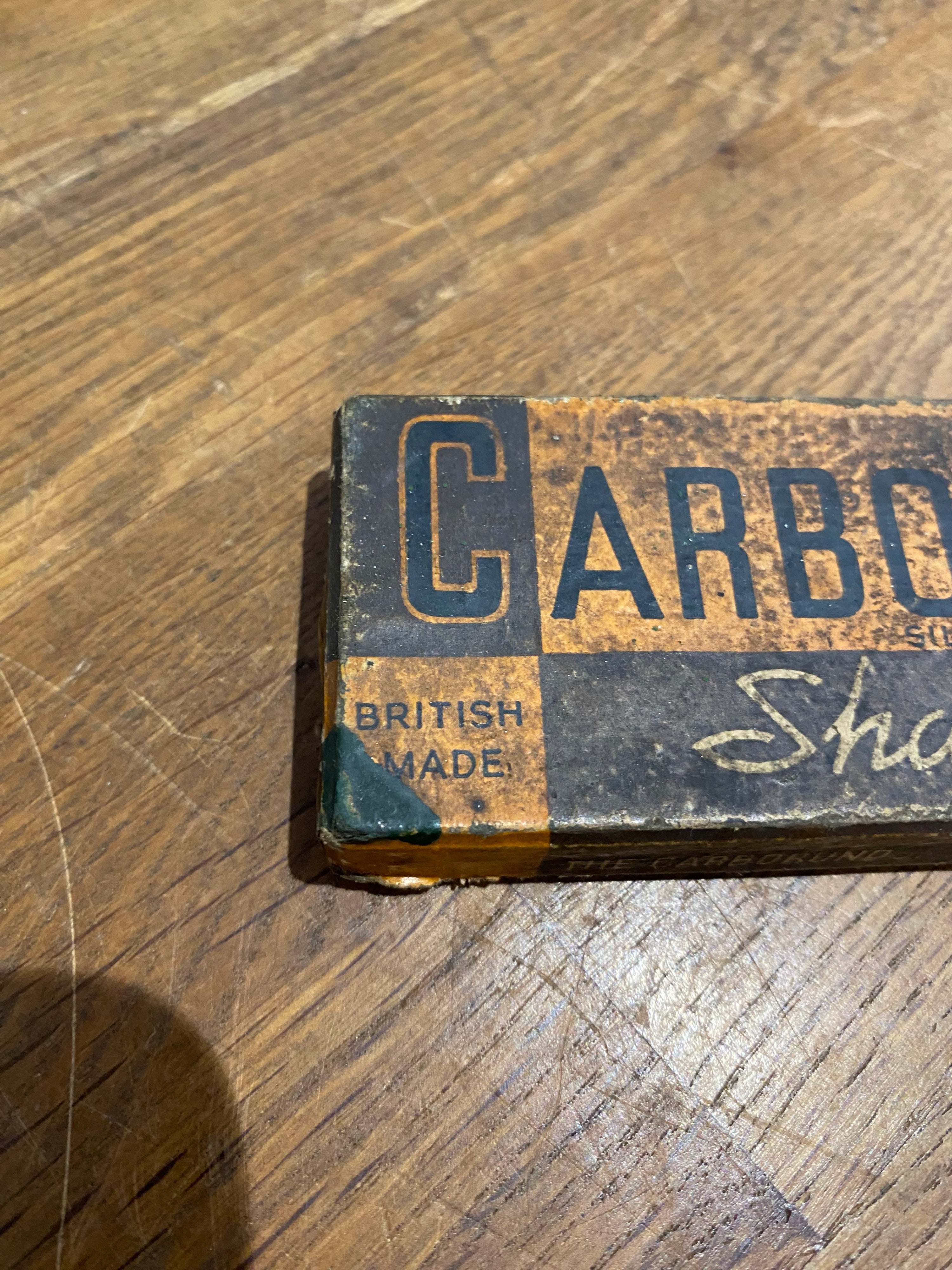 Vintage Carborundum Silicone Carbide Sharpening Stone