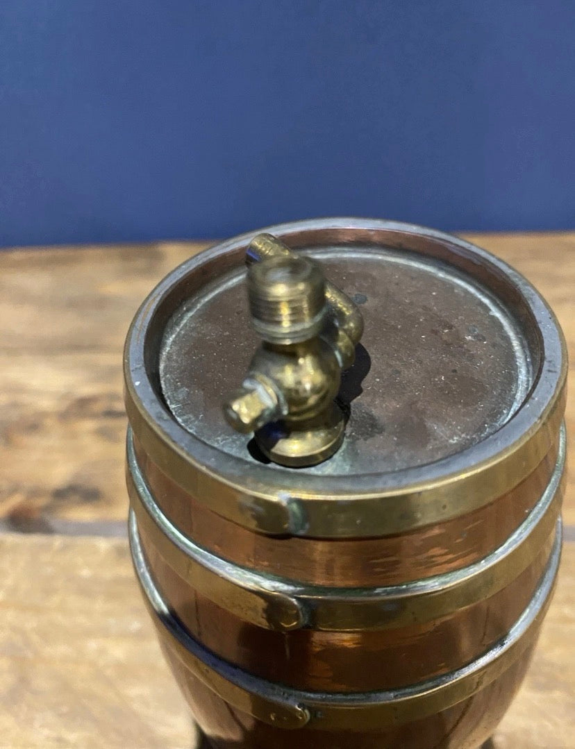 Scratch Built Copper And Brass Barrel , With Tap.