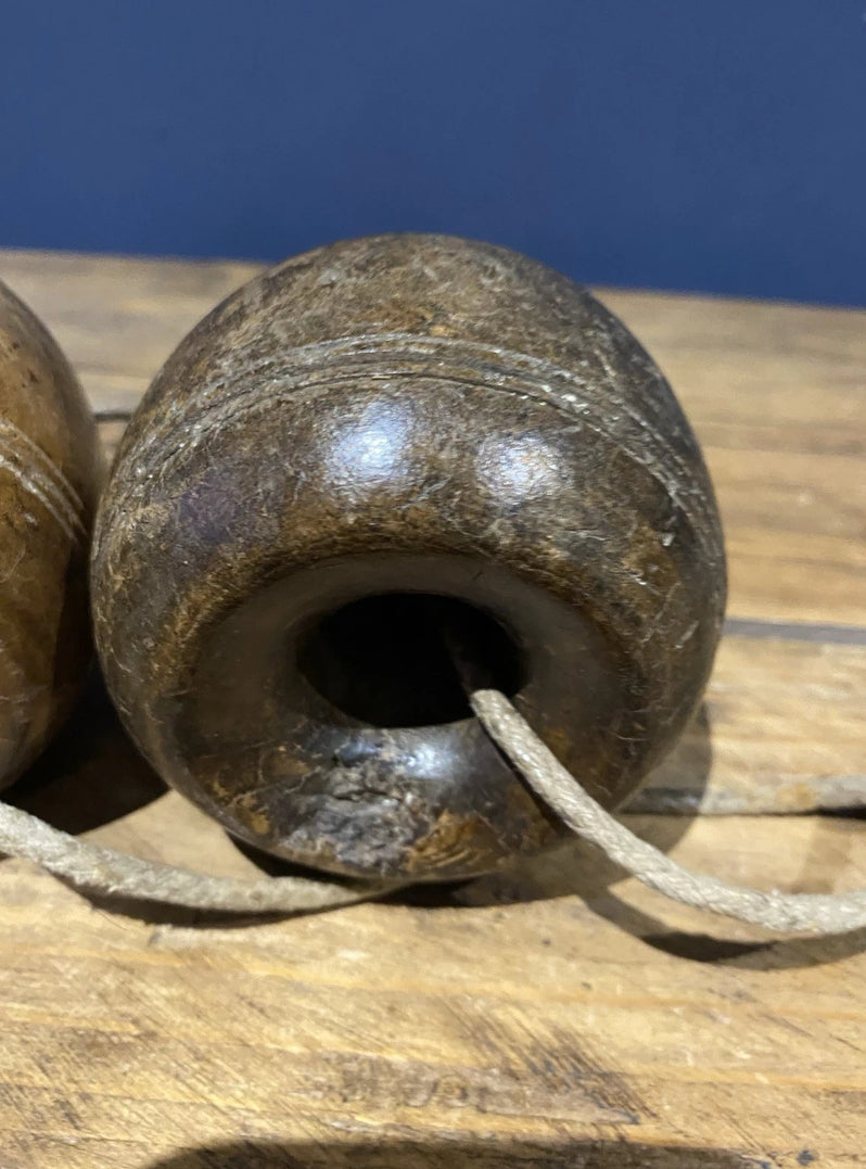 Antique Manger Tie Up Bobbins, Chogs , Chugs