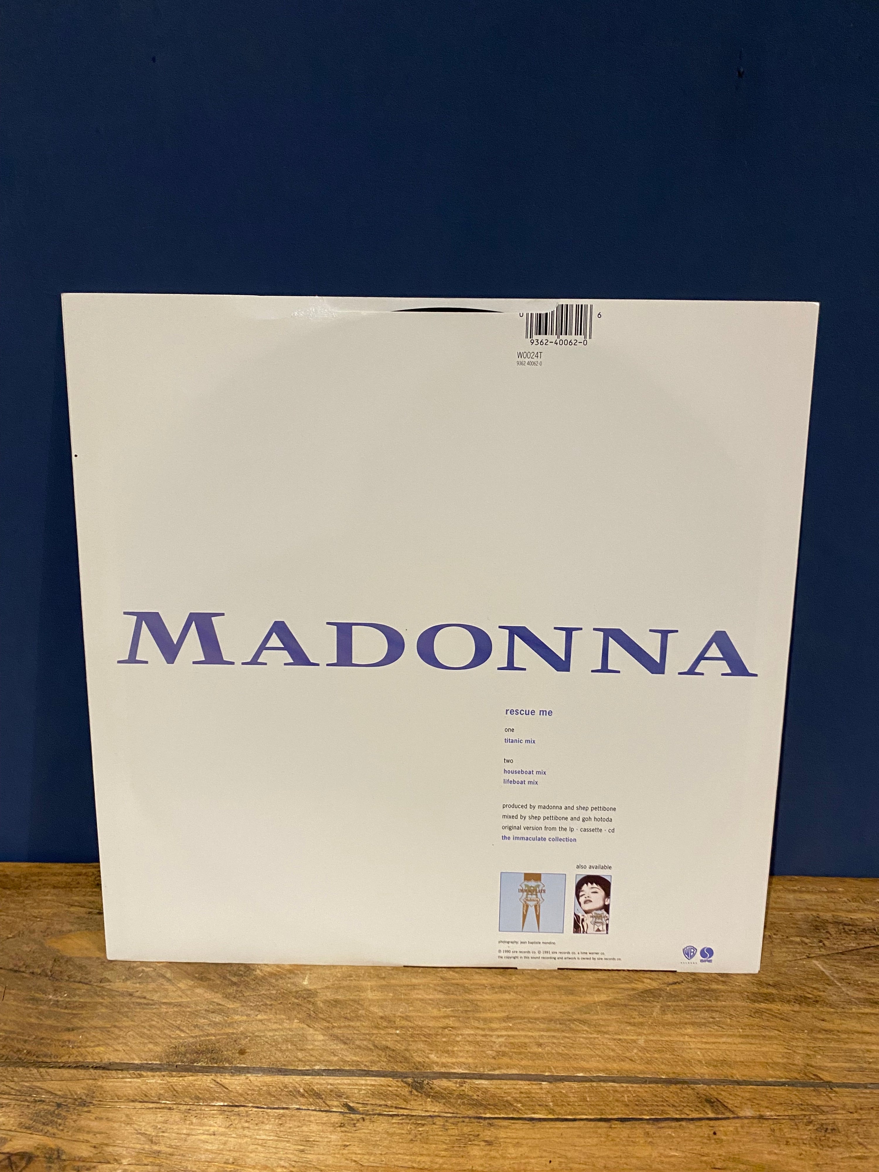 Picture of Madonna Rescue Me Back Cover 12 Inch Single | Shop vintage records at Wilson Fox Antiques