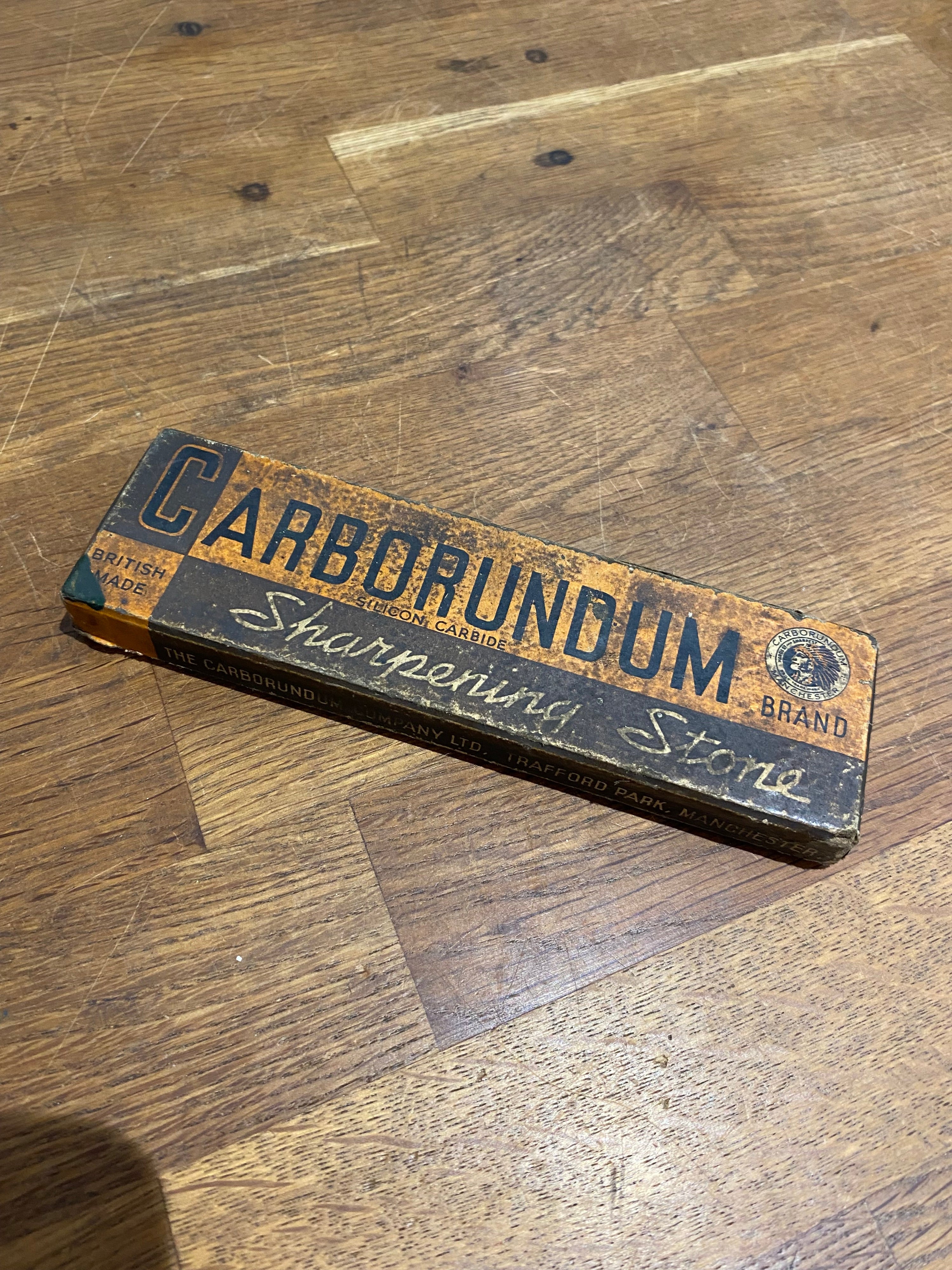 Vintage Carborundum Silicone Carbide Sharpening Stone