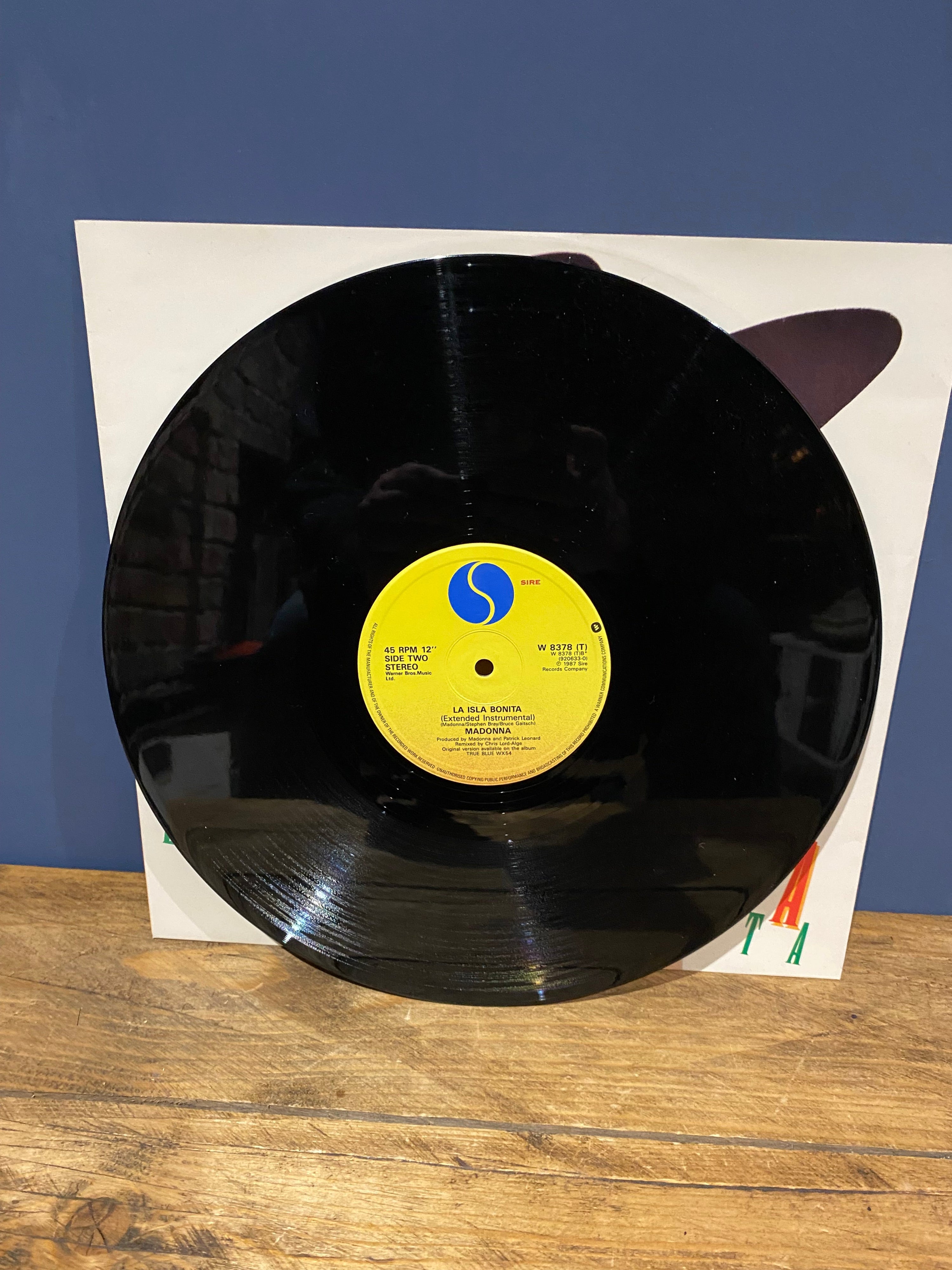 Madonna La Isla Bonita 12 inch single picture of vinyl. Best vintage vinyl from Wilson Fox Antiques