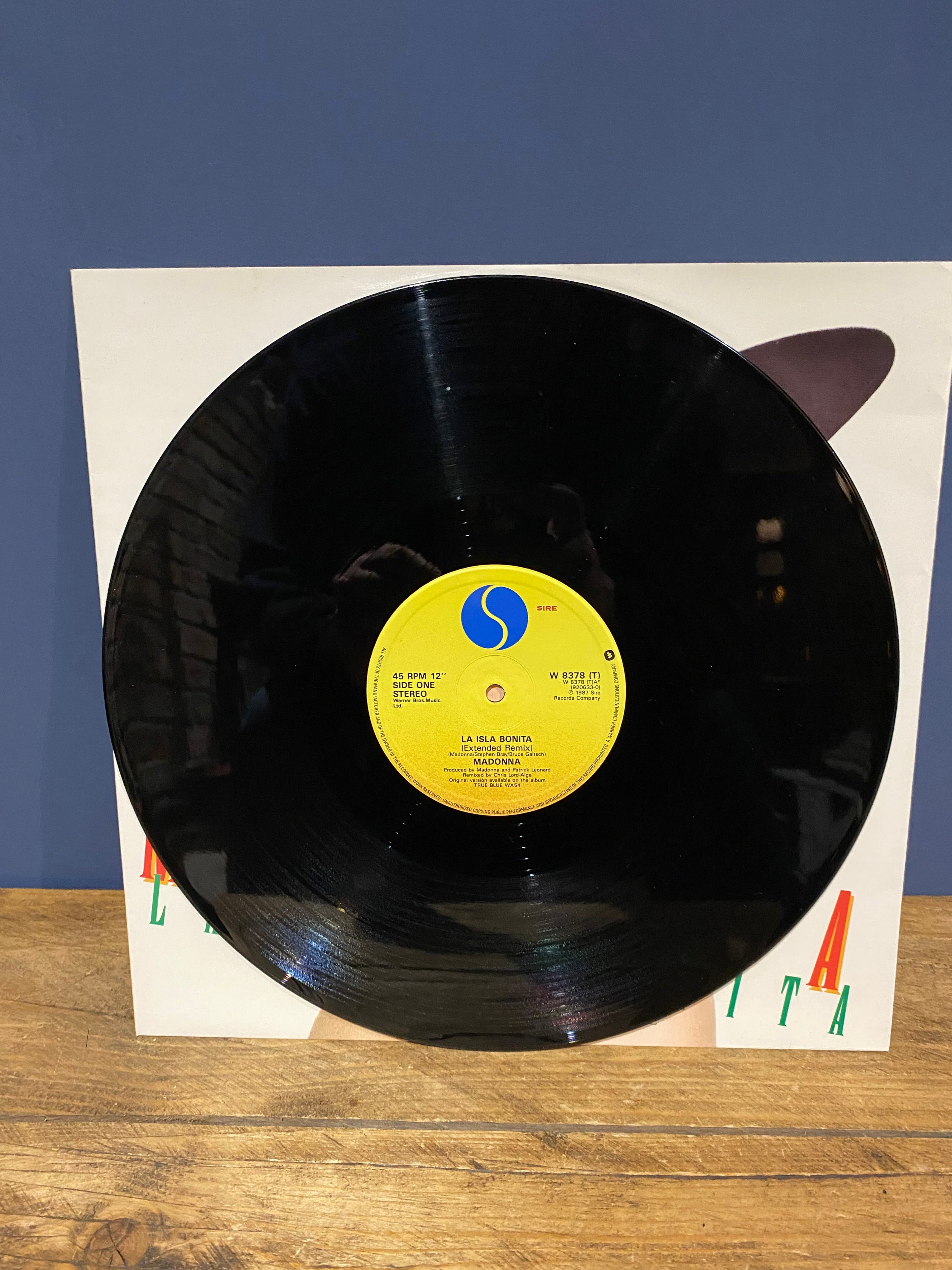 Madonna La Isla Bonita 12 inch single picture of vinyl. Buy vintage vinyl from Wilson Fox Antiques