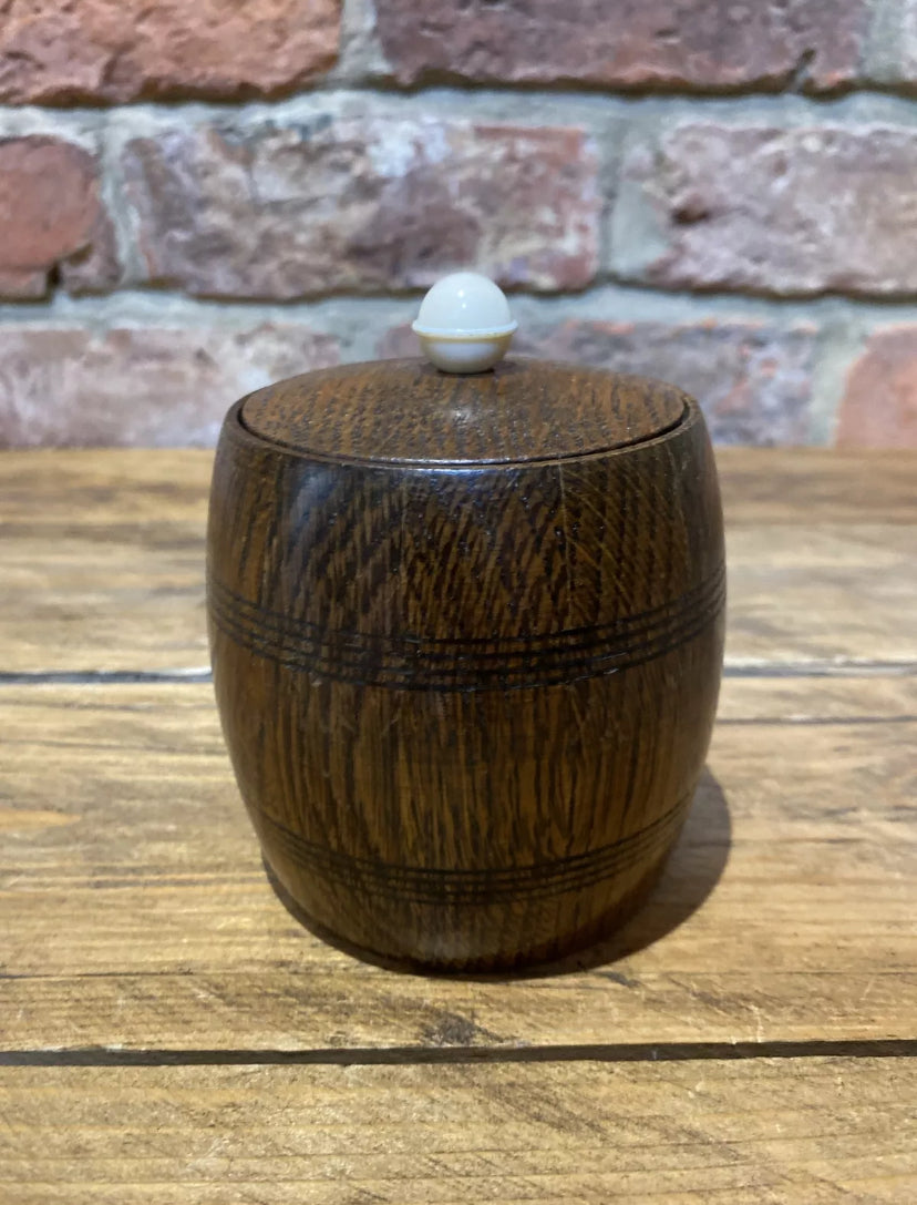 Vintage Oak Tobacco Jar / Barrel | Wilson Fox Antiques - FREE Postage!