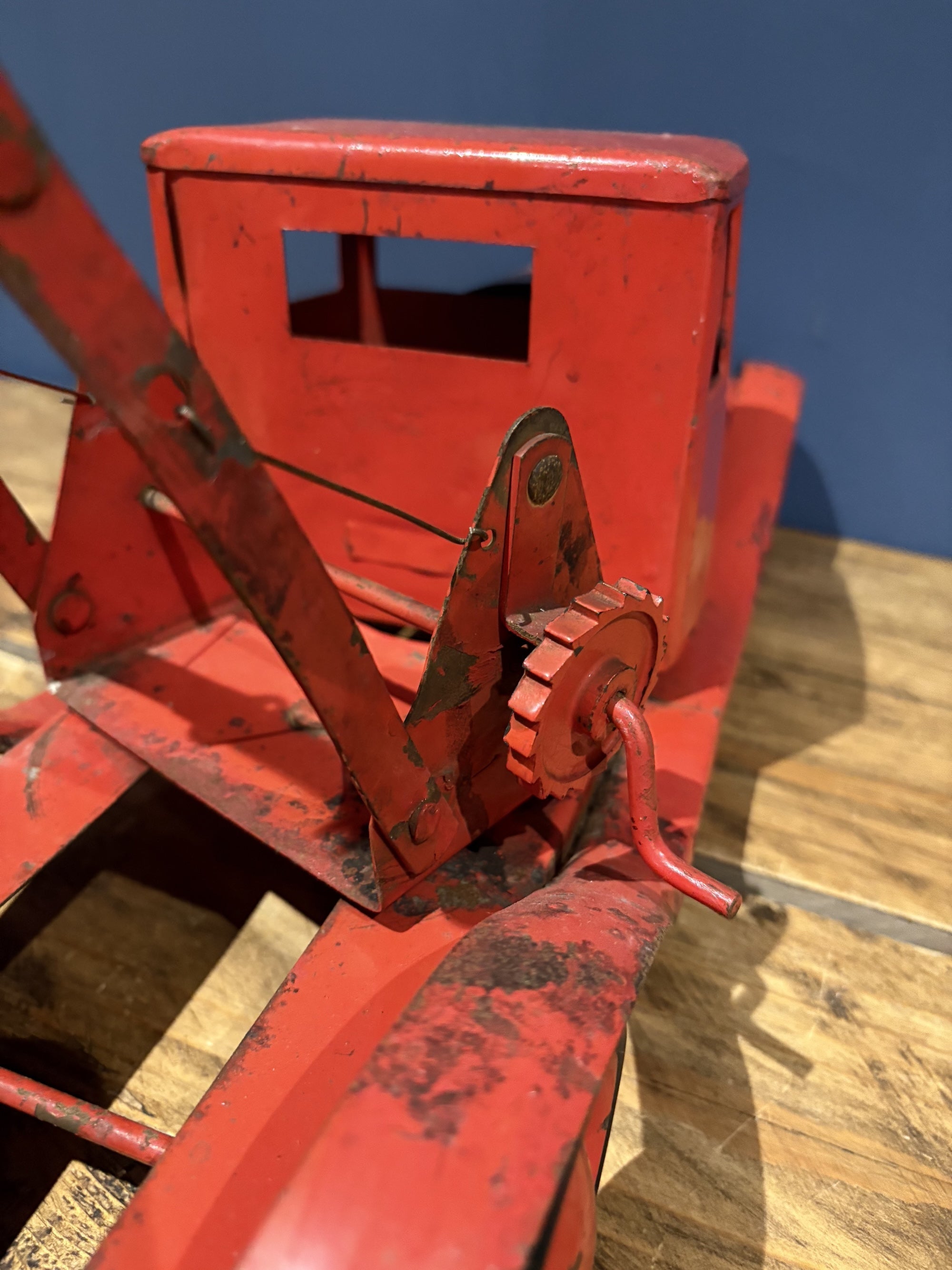 Large 1930s Triang Red Recovery Tow Truck In Red