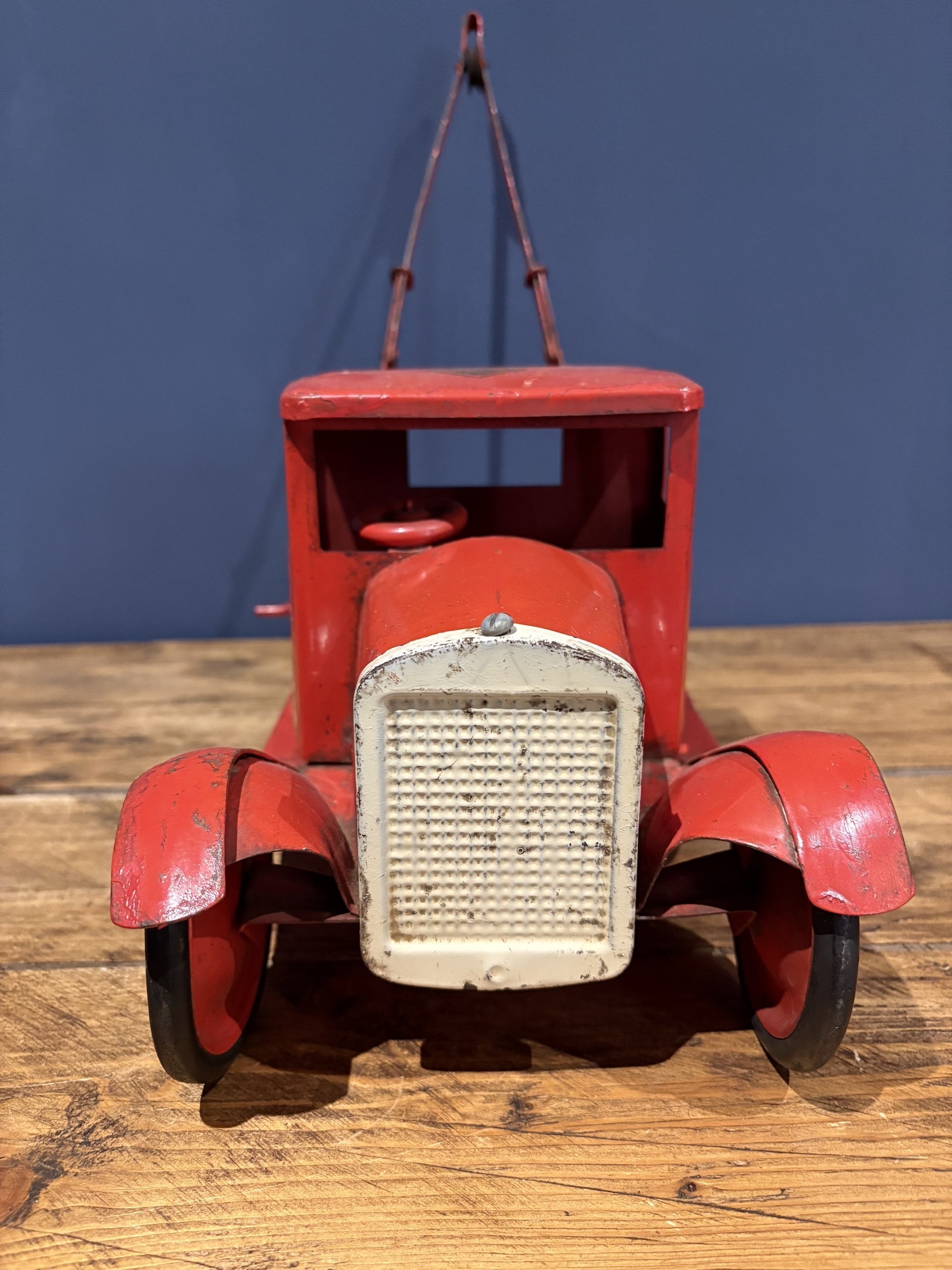 Large 1930s Triang Red Recovery Tow Truck In Red