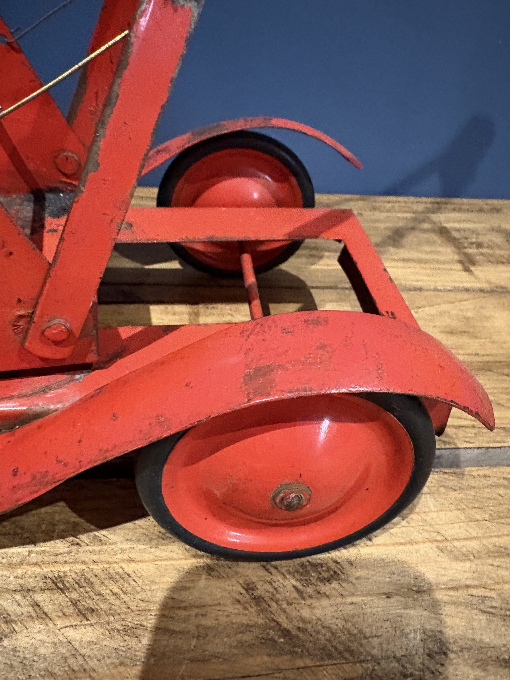 Large 1930s Triang Red Recovery Tow Truck In Red