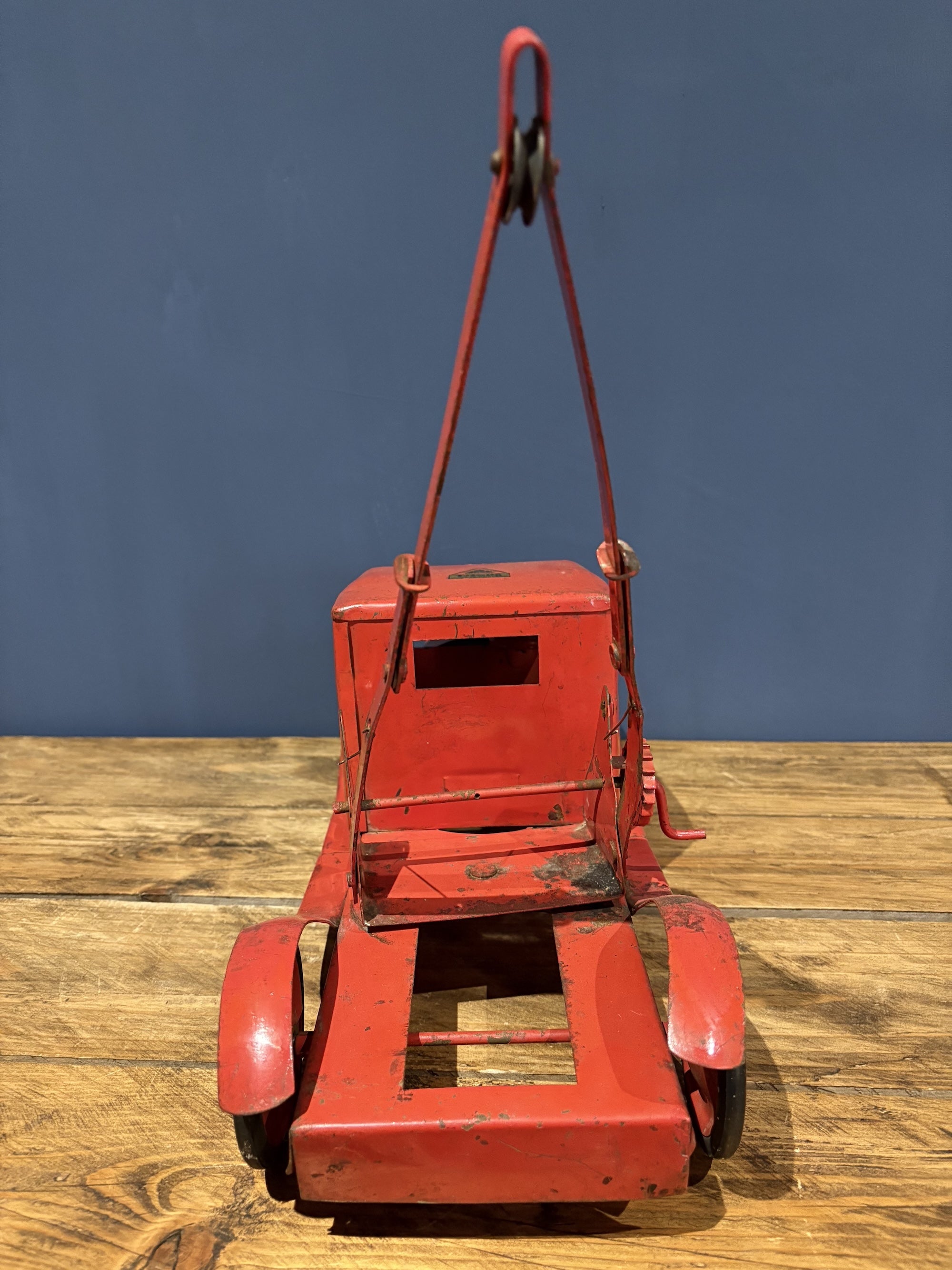 Large 1930s Triang Red Recovery Tow Truck In Red