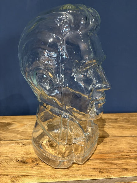 Ingrid Glas Elvis Presley Glass Head, A Captivating Bust Crafted In West Germany 1960s 70s
