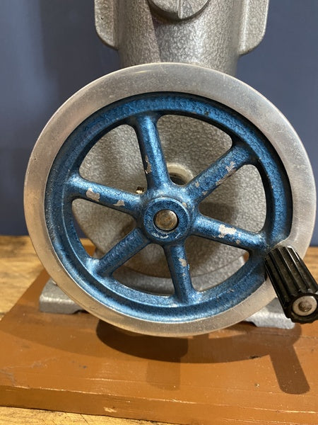 Vintage Cutaway Piston Engine Mounted On A Wooden Base