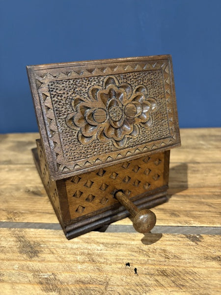 Vintage Wooden Handmade Cigarette Dispenser With Lever Action Bird With Treenware Design 1950s