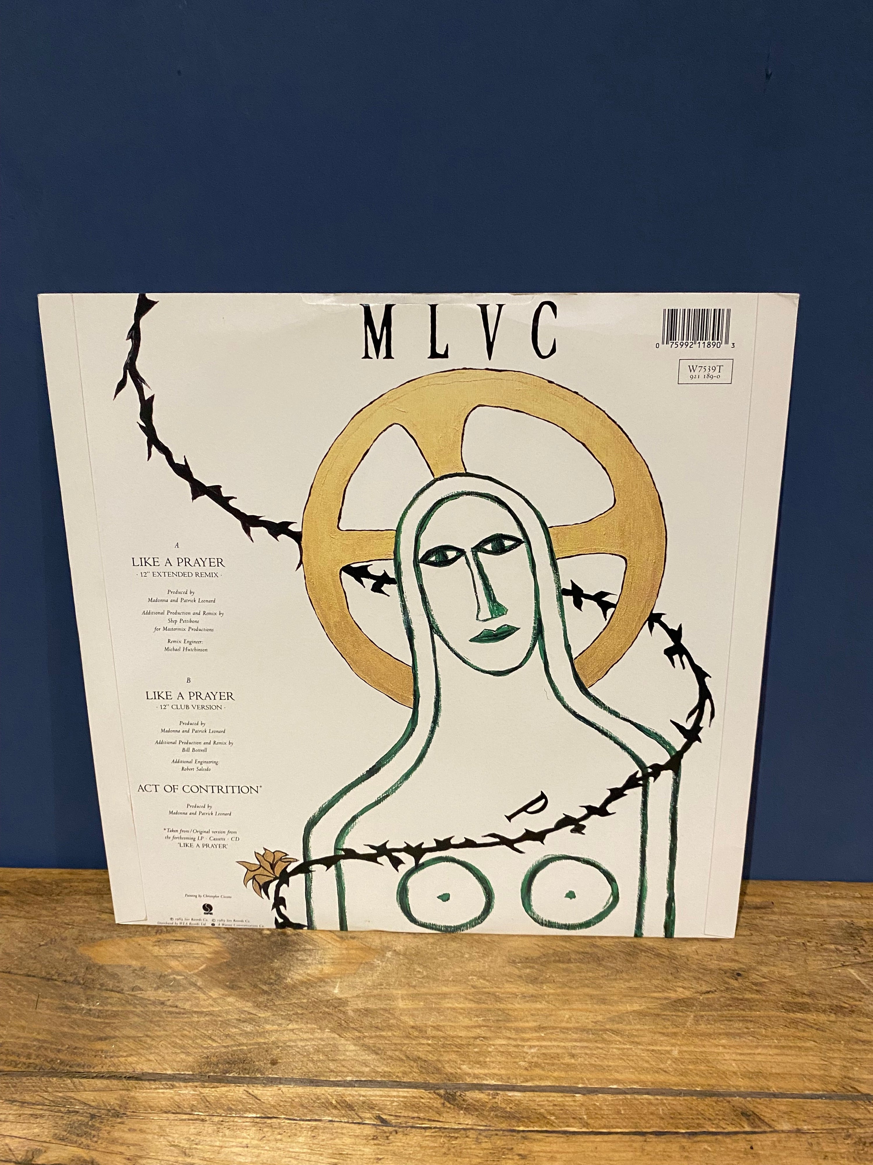Like A Prayer By Madonna Rare 12 Inch Single Clover. Vintage records available at Wilson Fox Antiques - Online Antiques Shop