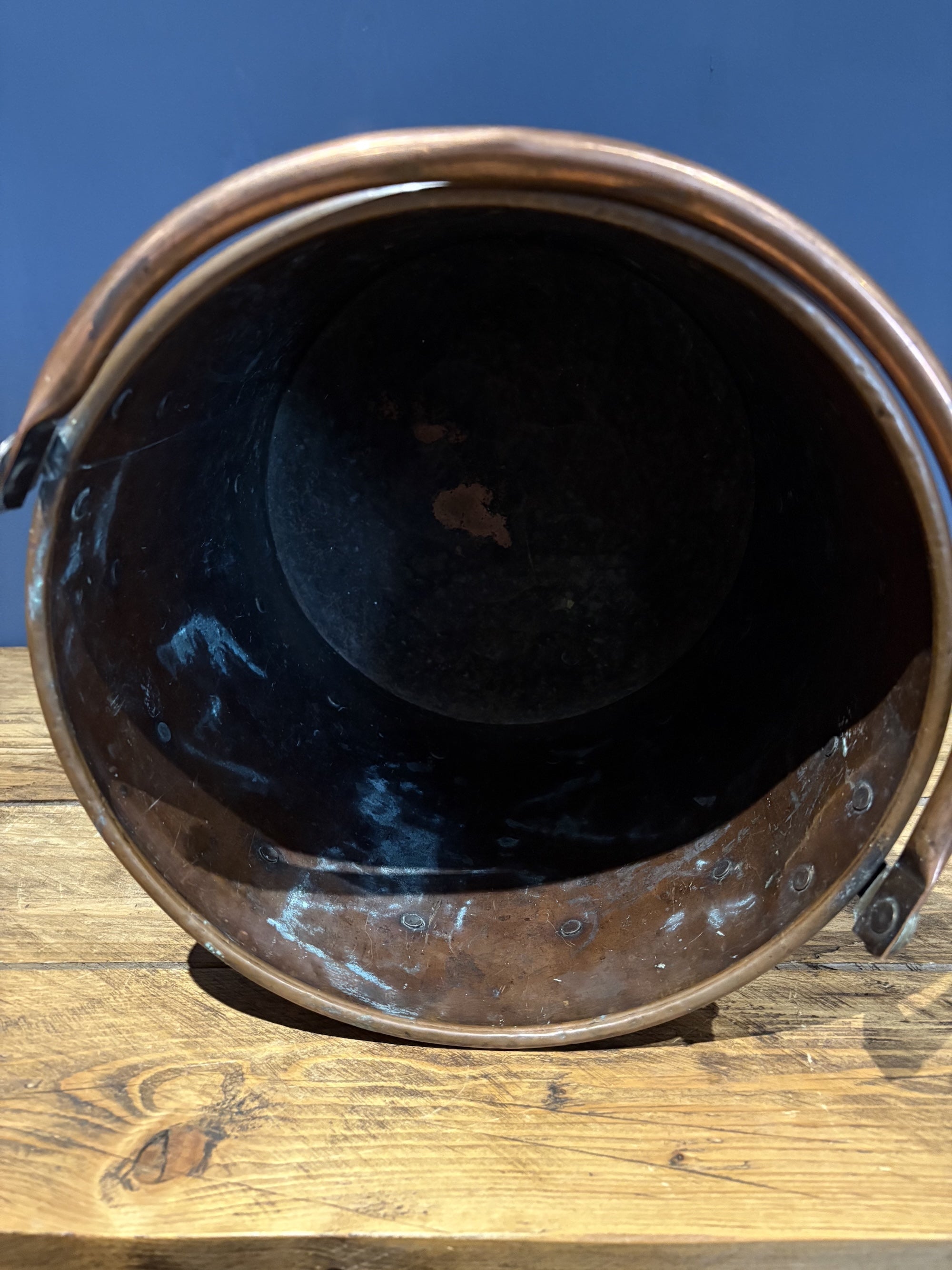 Mid Victorian Copper And Brass Coal Bucket With Handle